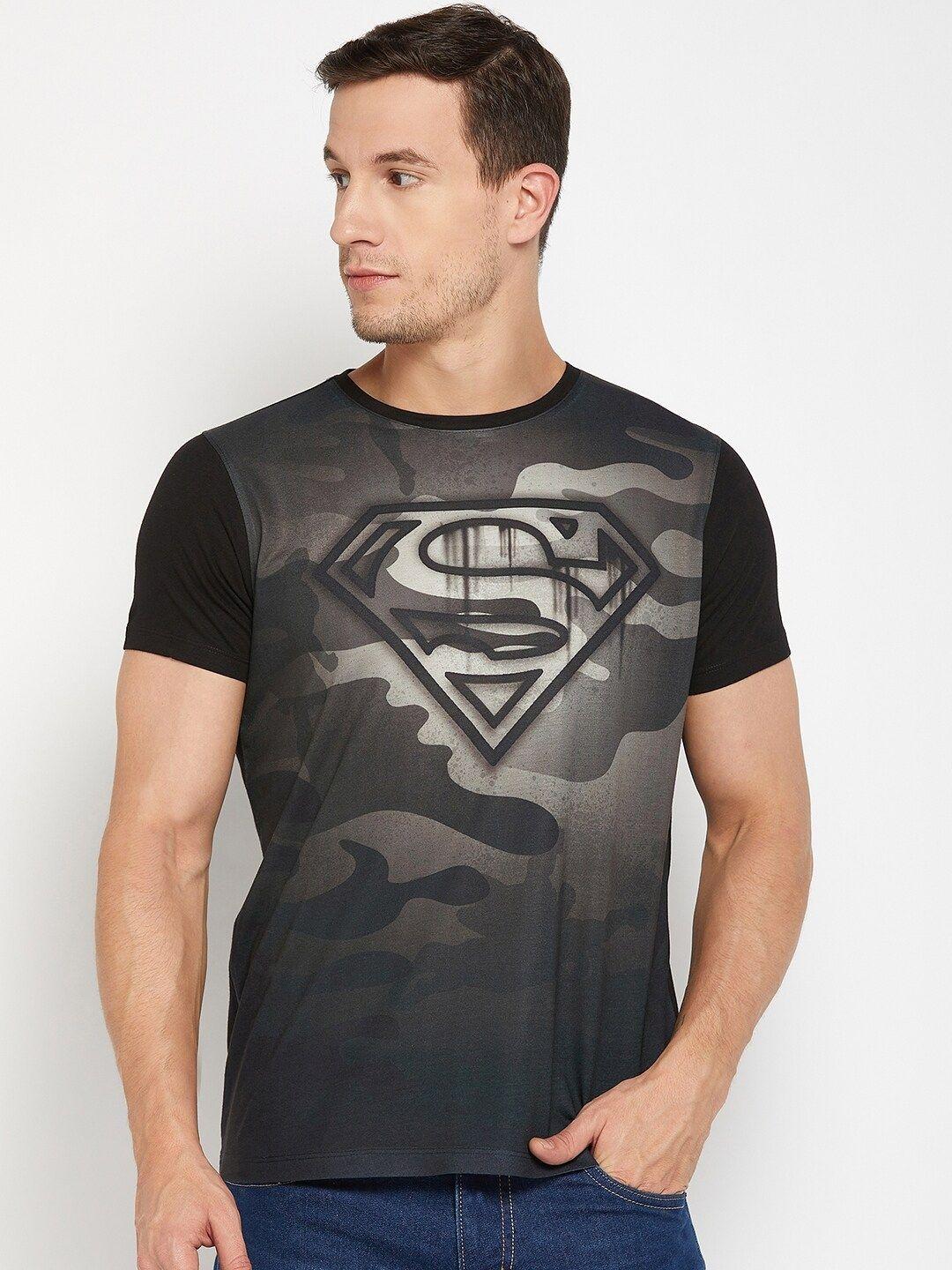 wear your mind superman printed t-shirt