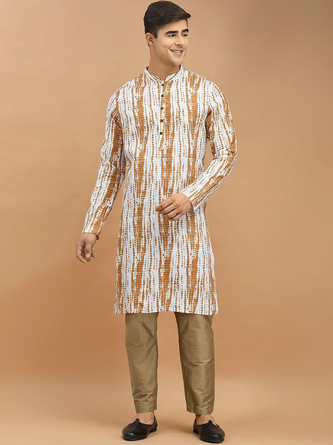 deyann tie & dye regular kurta with pyjamas