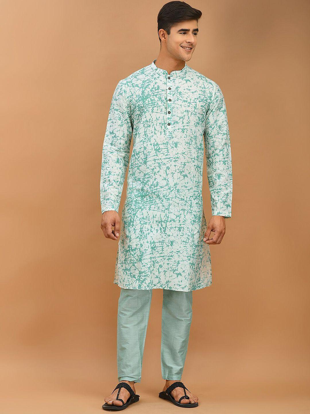 deyann tie & dye regular kurta with pyjamas