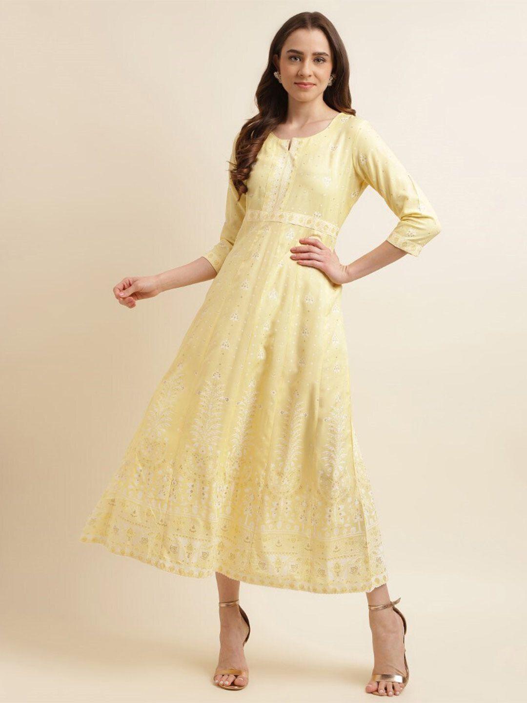 kasee ethnic motifs printed ankle length a-line kurta