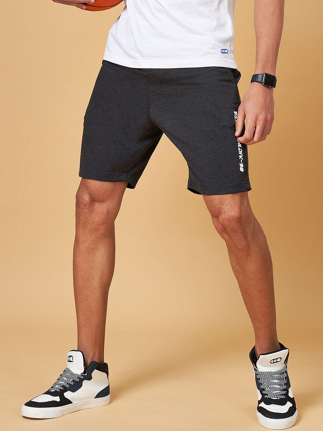 ajile by pantaloons men charcoal slim fit outdoor shorts