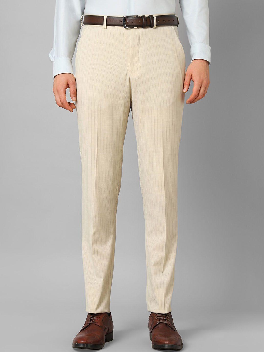 luxure by louis philippe men mid-rise slim fit formal trousers