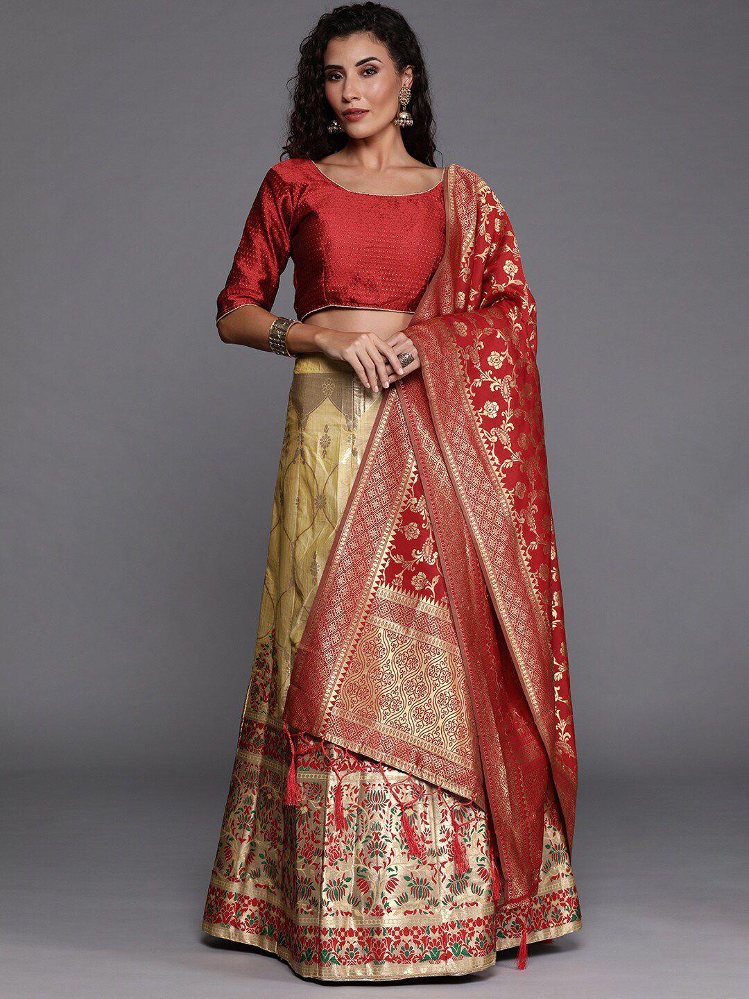 sangria woven design lehenga choli