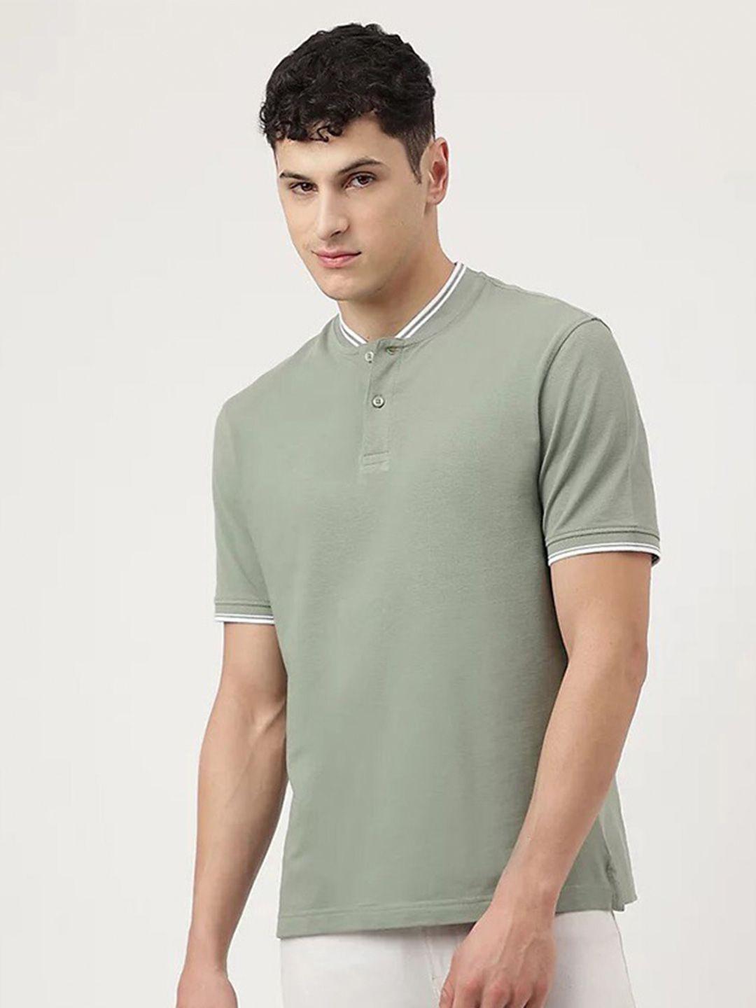 marks & spencer henley neck pure cotton t-shirt