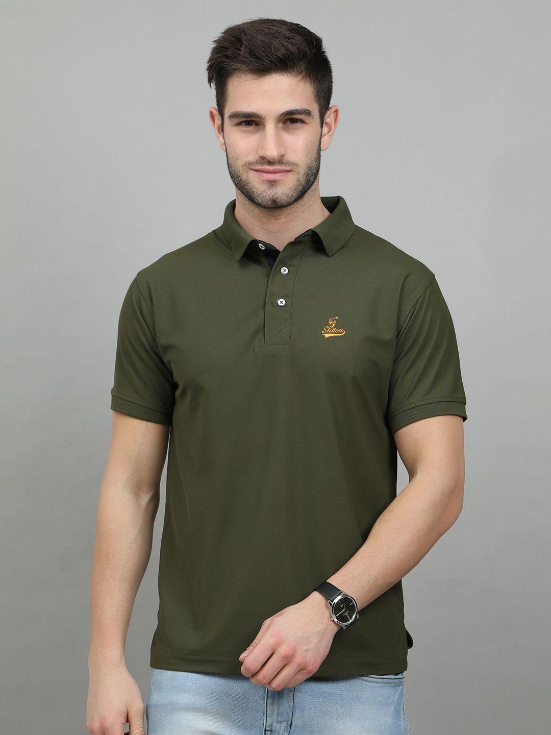 stellers polo collar dry-fit t-shirt