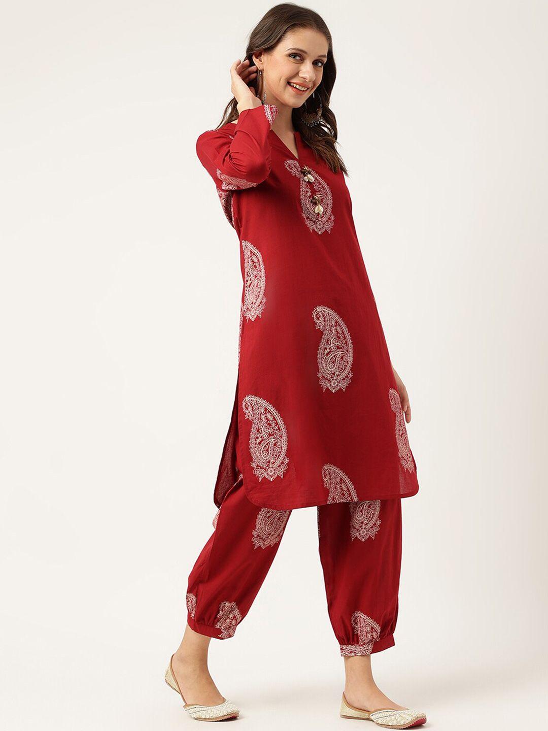 divena paisley pure cotton kurta with patiala