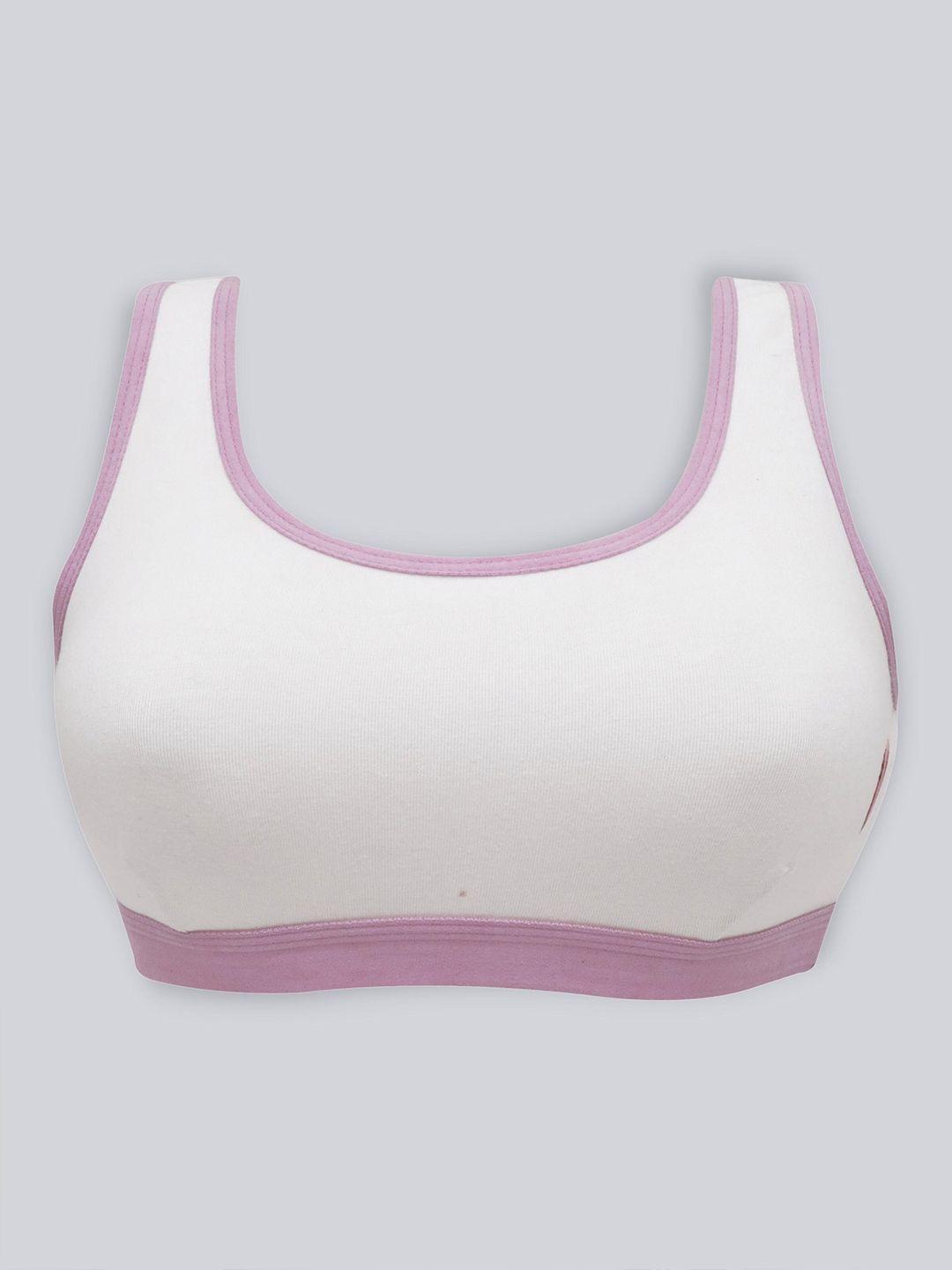 dchica non-wired non-padded all day comfort seamless cotton workout bra