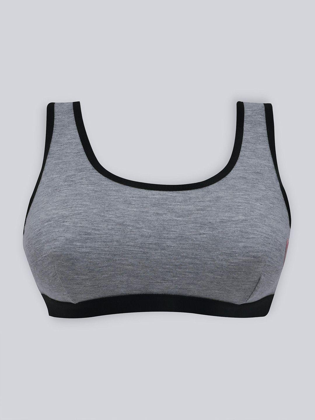 dchica non-wired non-padded all day comfort full coverage cotton sports bra