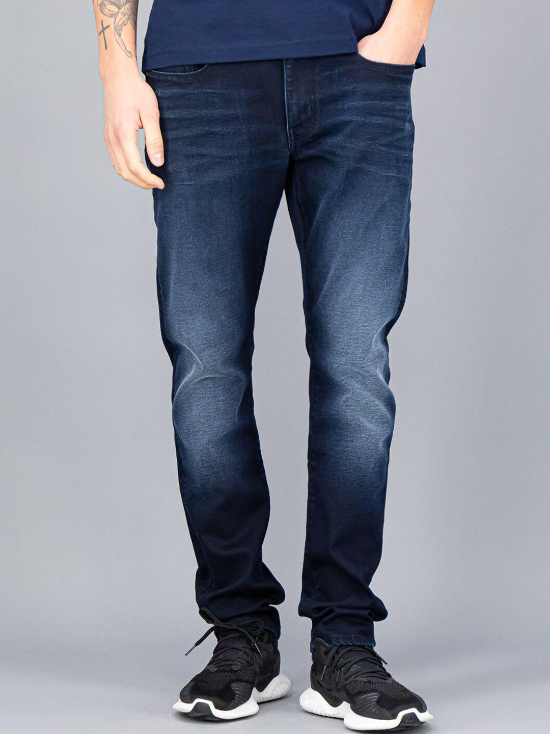 freesoul men blue low distress jeans