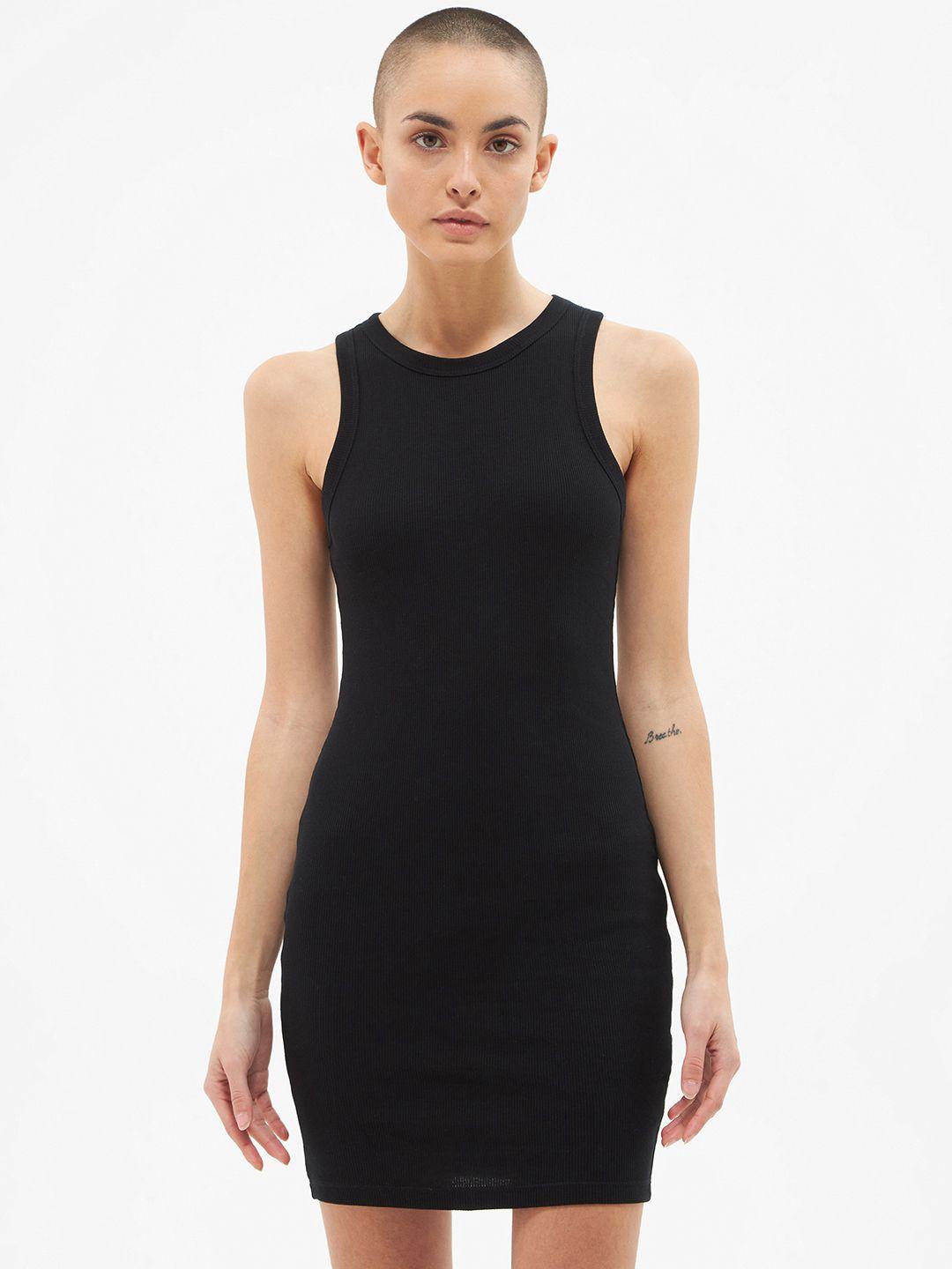 terranova pure cotton ribbed bodycon tank dress