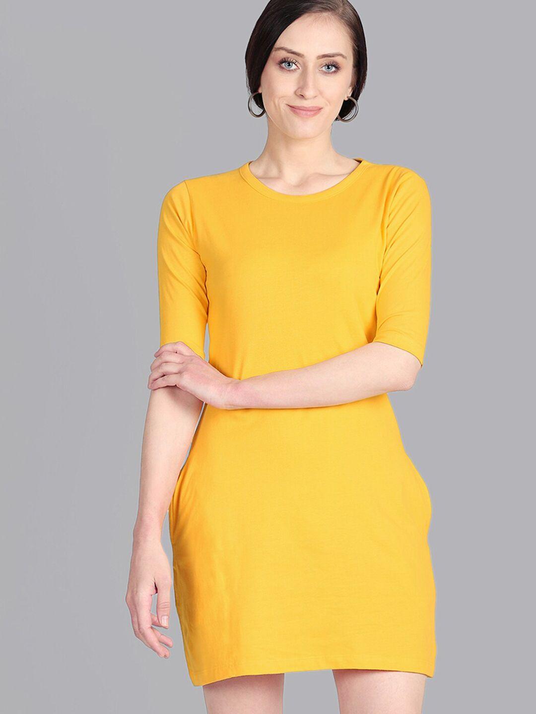 free authority pure cotton t-shirt shaped dress