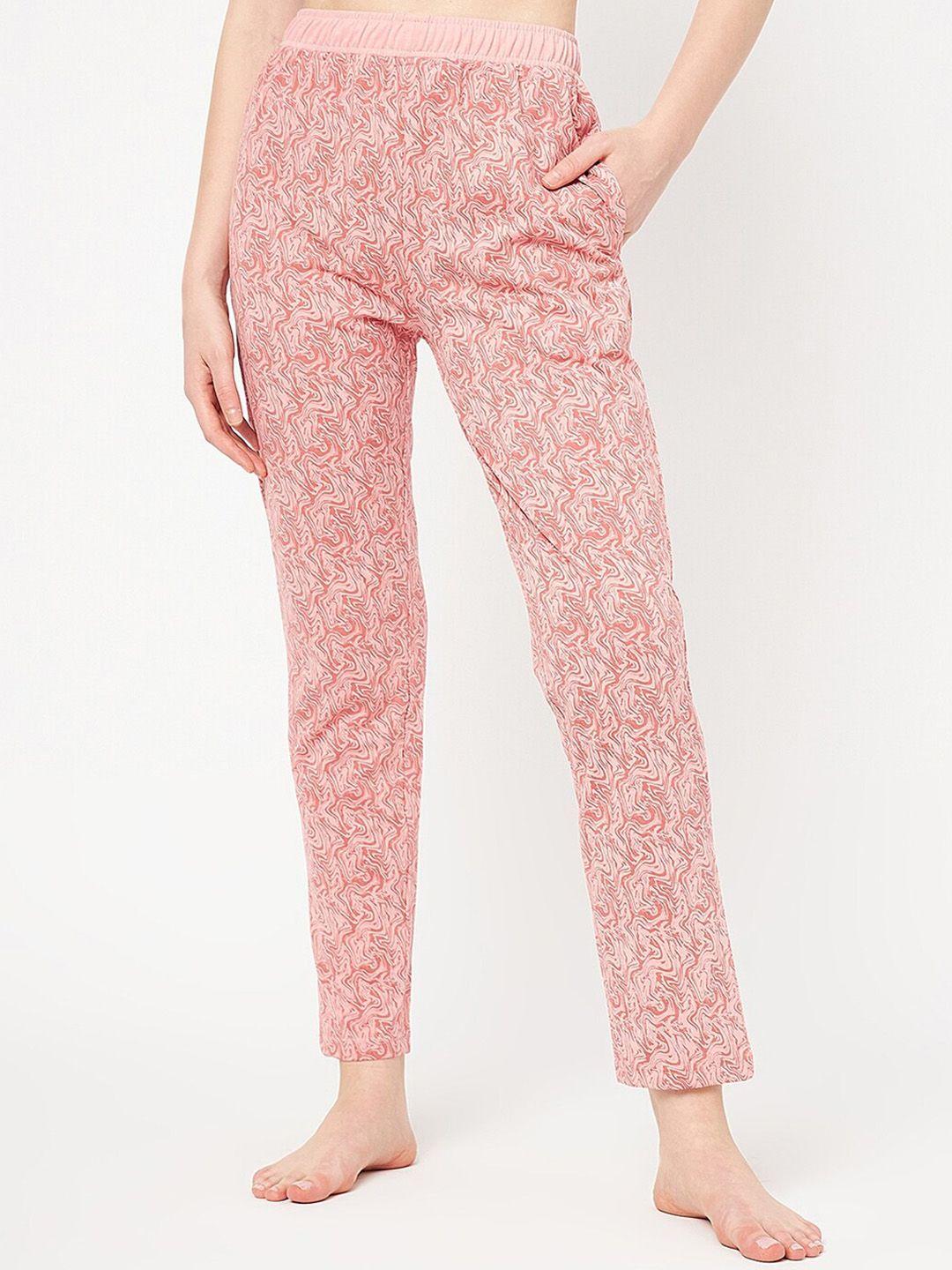 okane women printed lounge pants