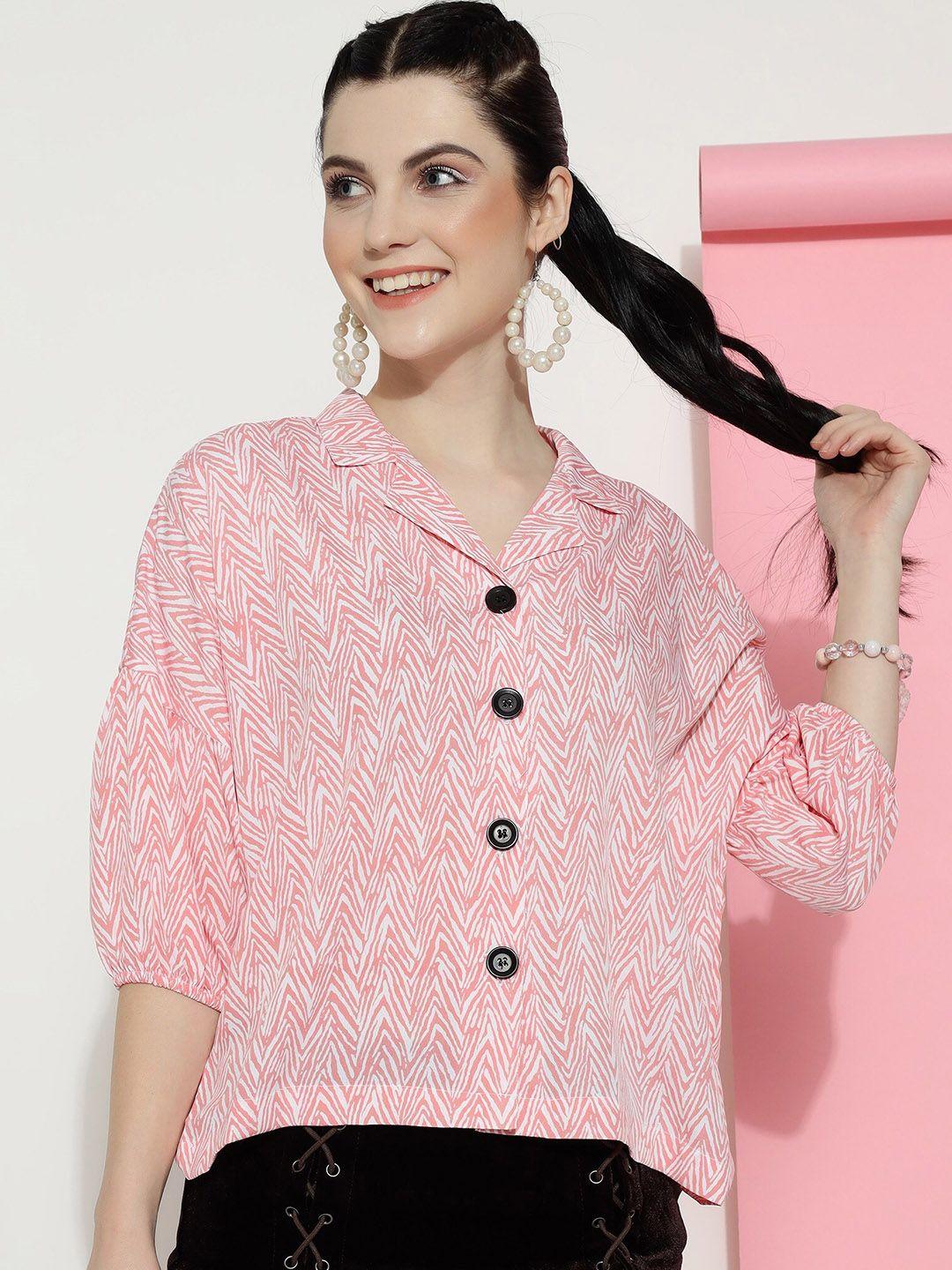 j turritopsis women pink classic opaque casual shirt