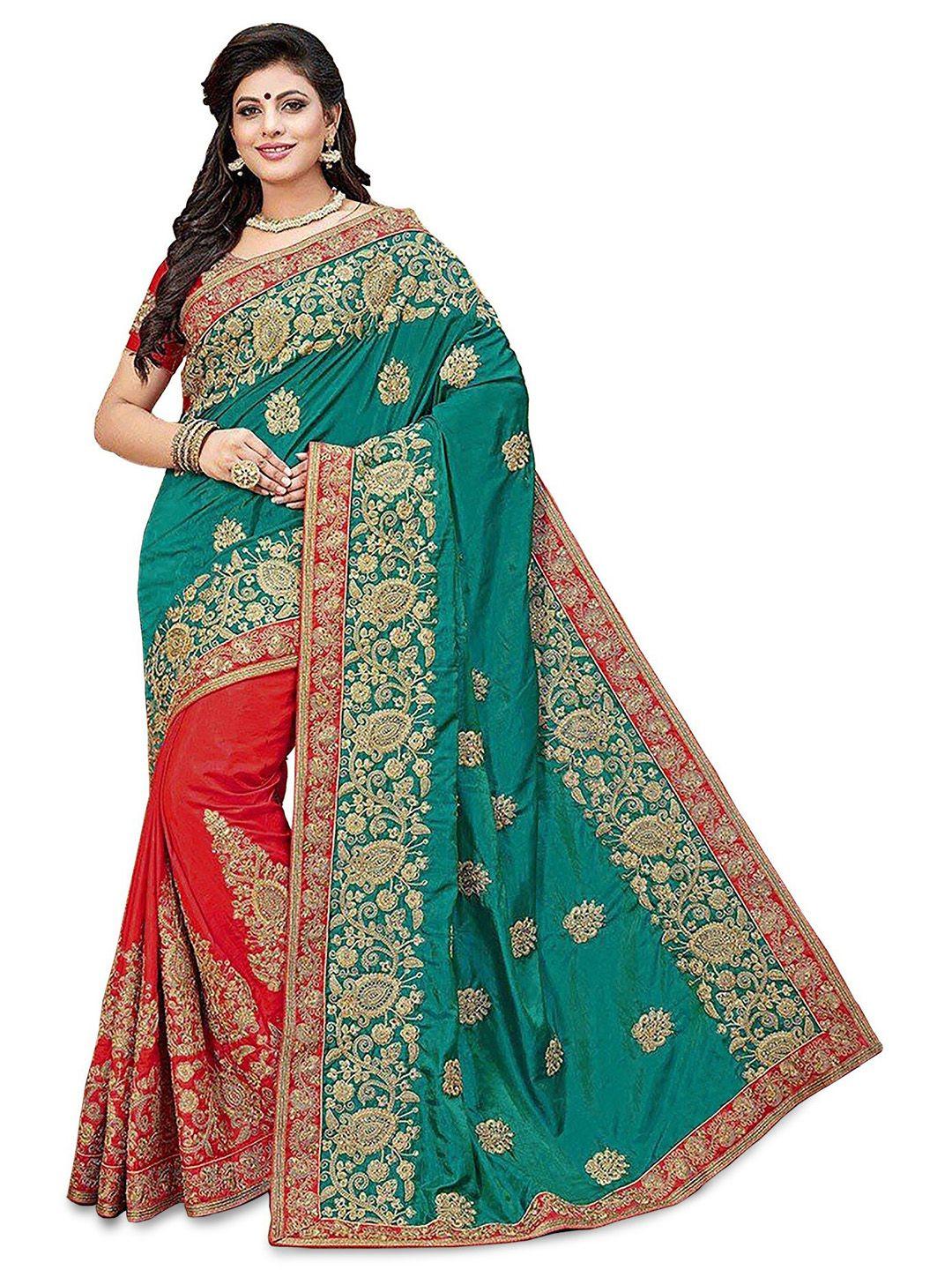 kedar fab ethnic motifs embroidered saree