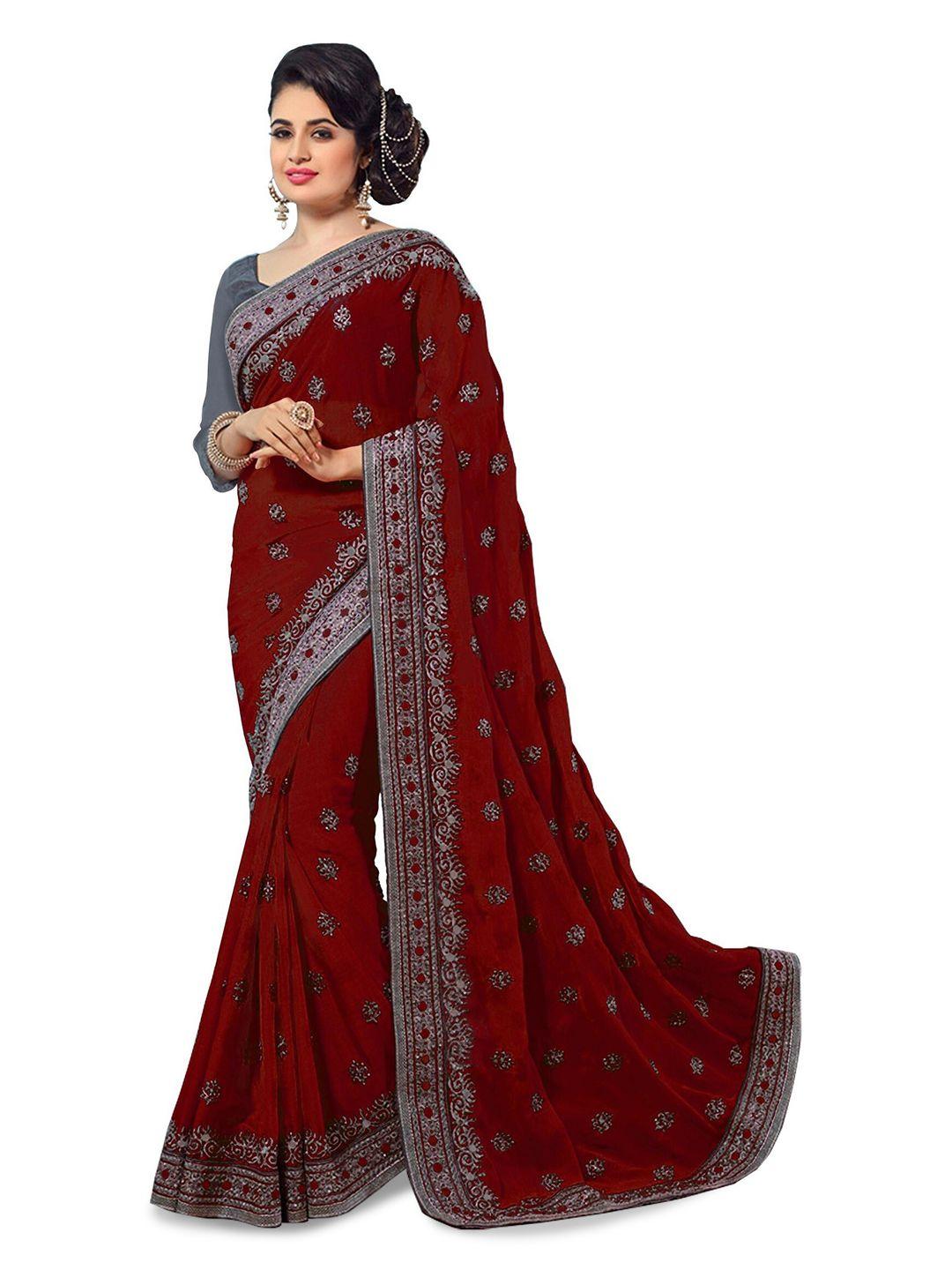 kedar fab ethnic motifs embroidered saree