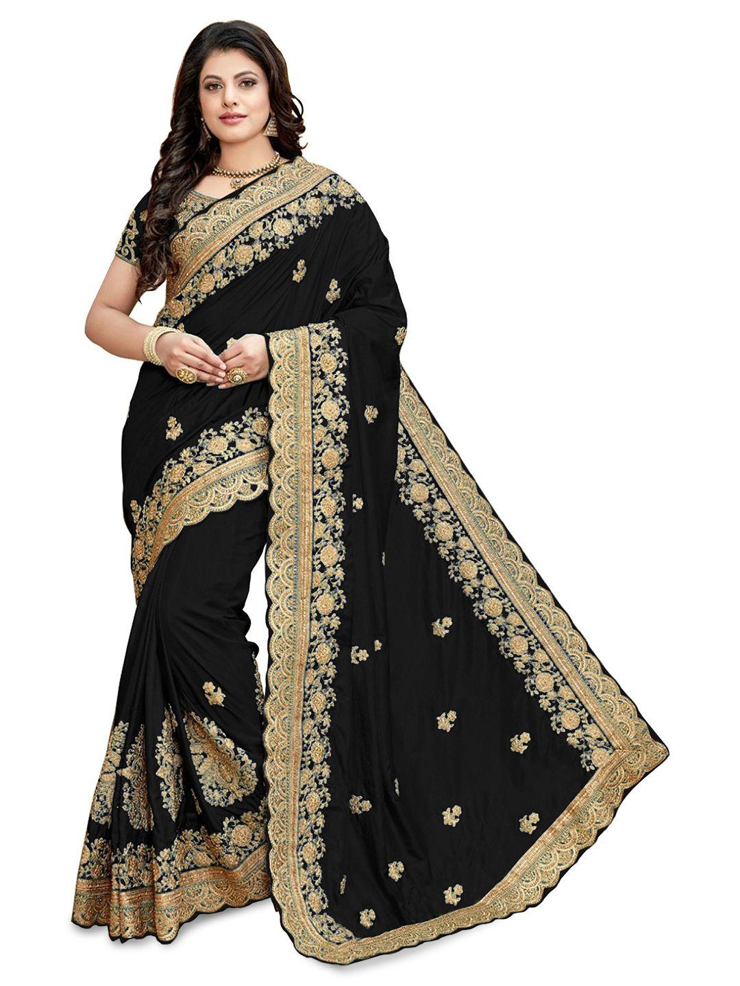 kedar fab ethnic motifs embroidered saree