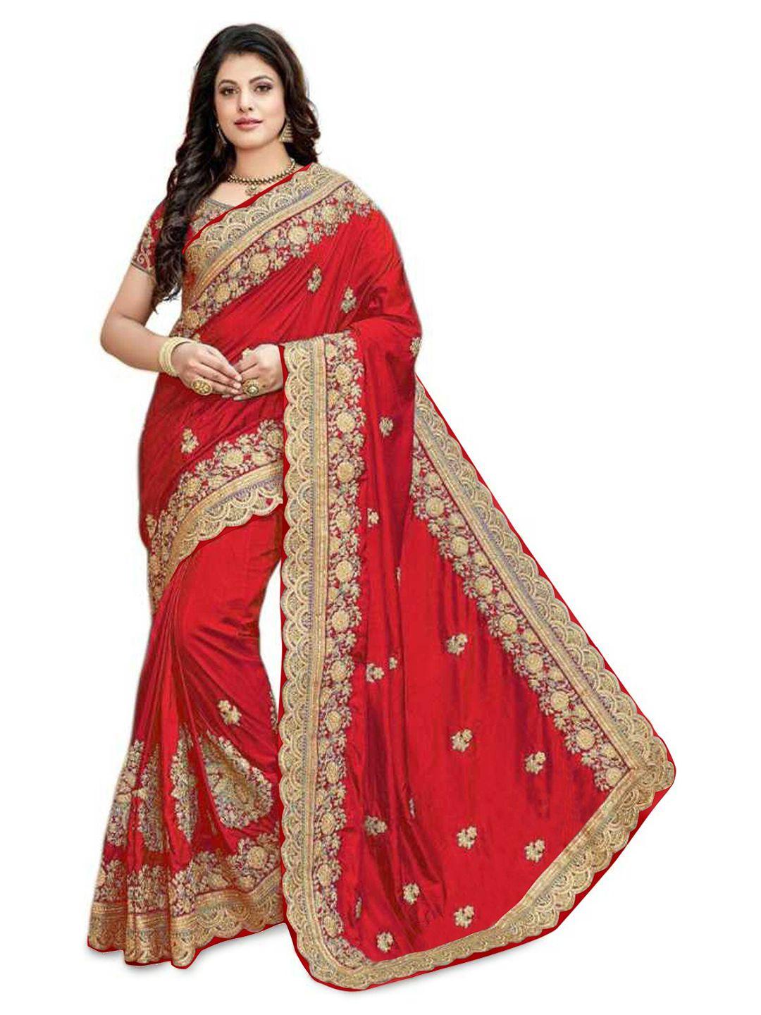 kedar fab ethnic motifs embroidered saree