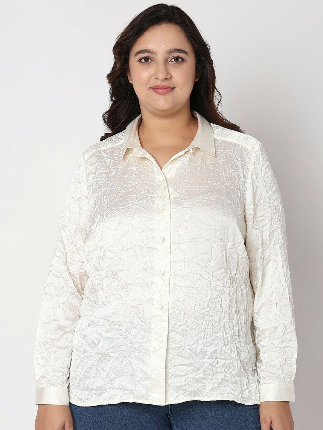 vero moda curve women white opaque casual shirt