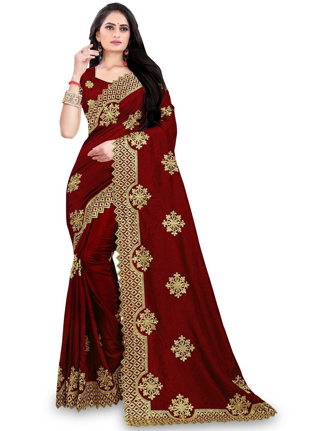 kedar fab ethnic motifs embroidered saree