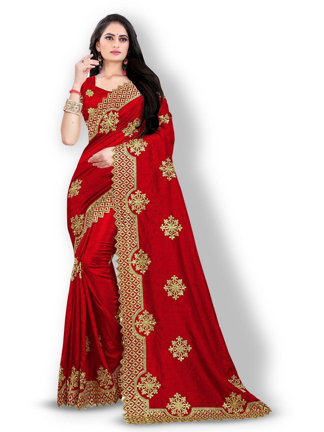 kedar fab floral embroidered saree