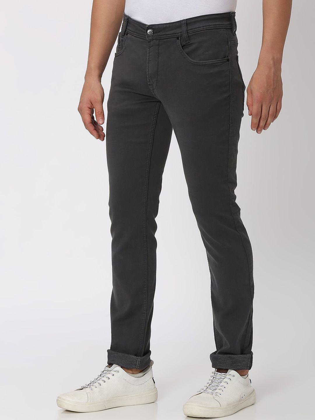 mufti men grey slim fit reversible trousers