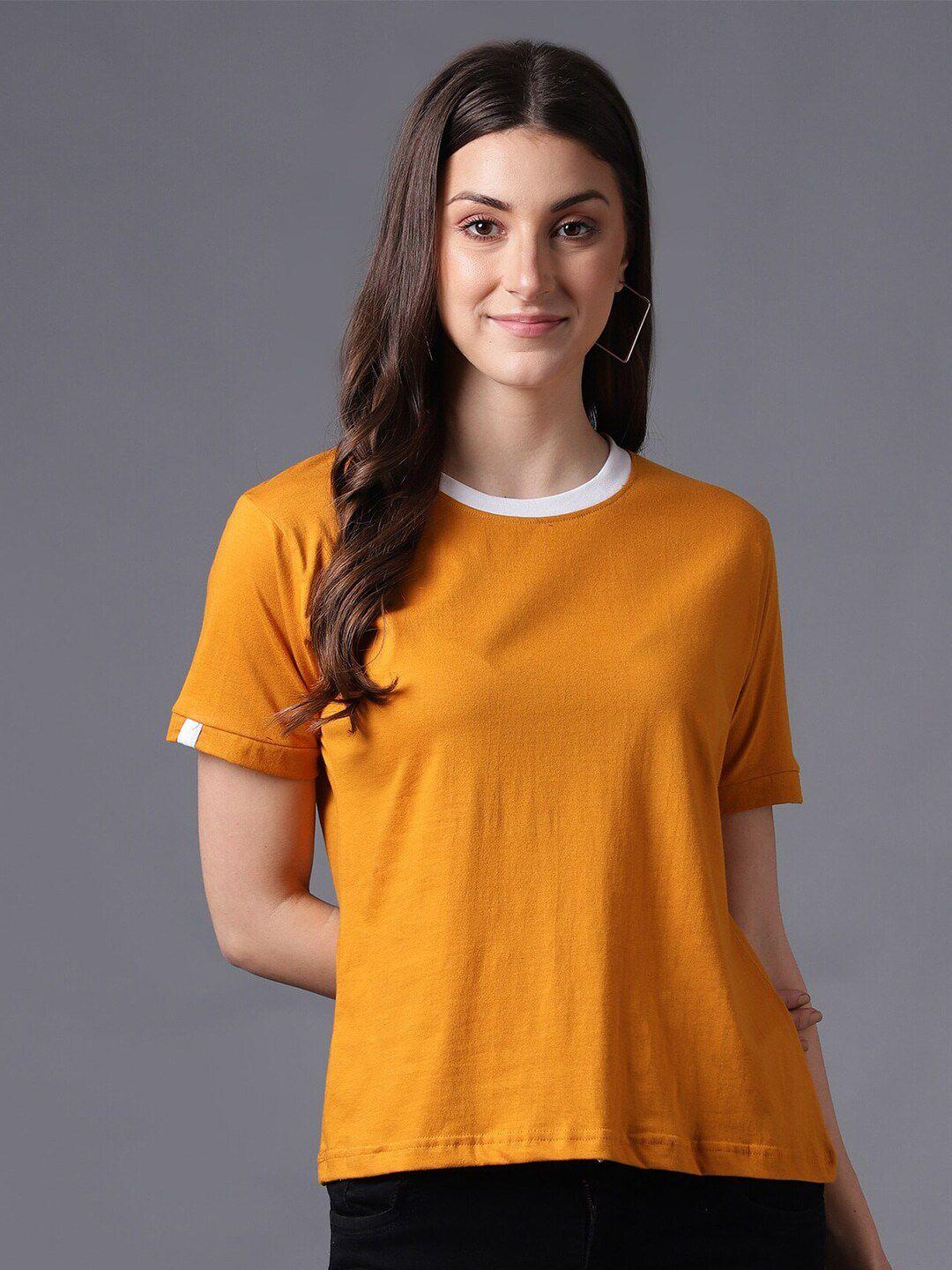 baesd knitted round neck cotton t-shirt