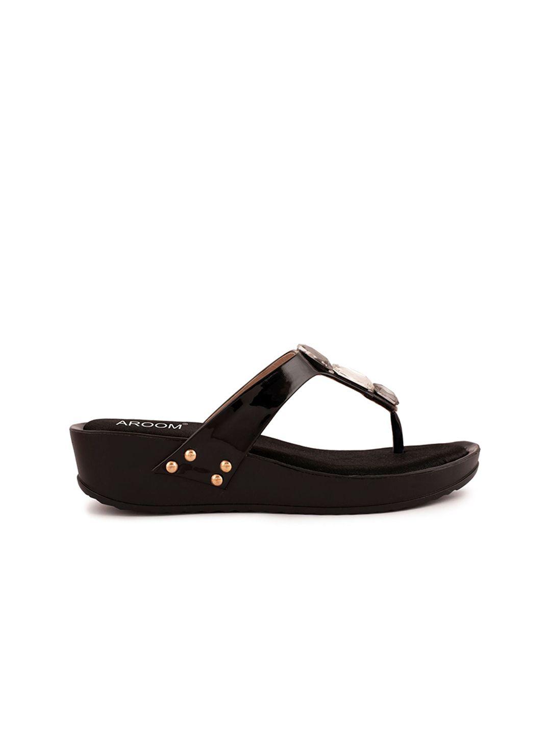 aroom embellished comfort heels