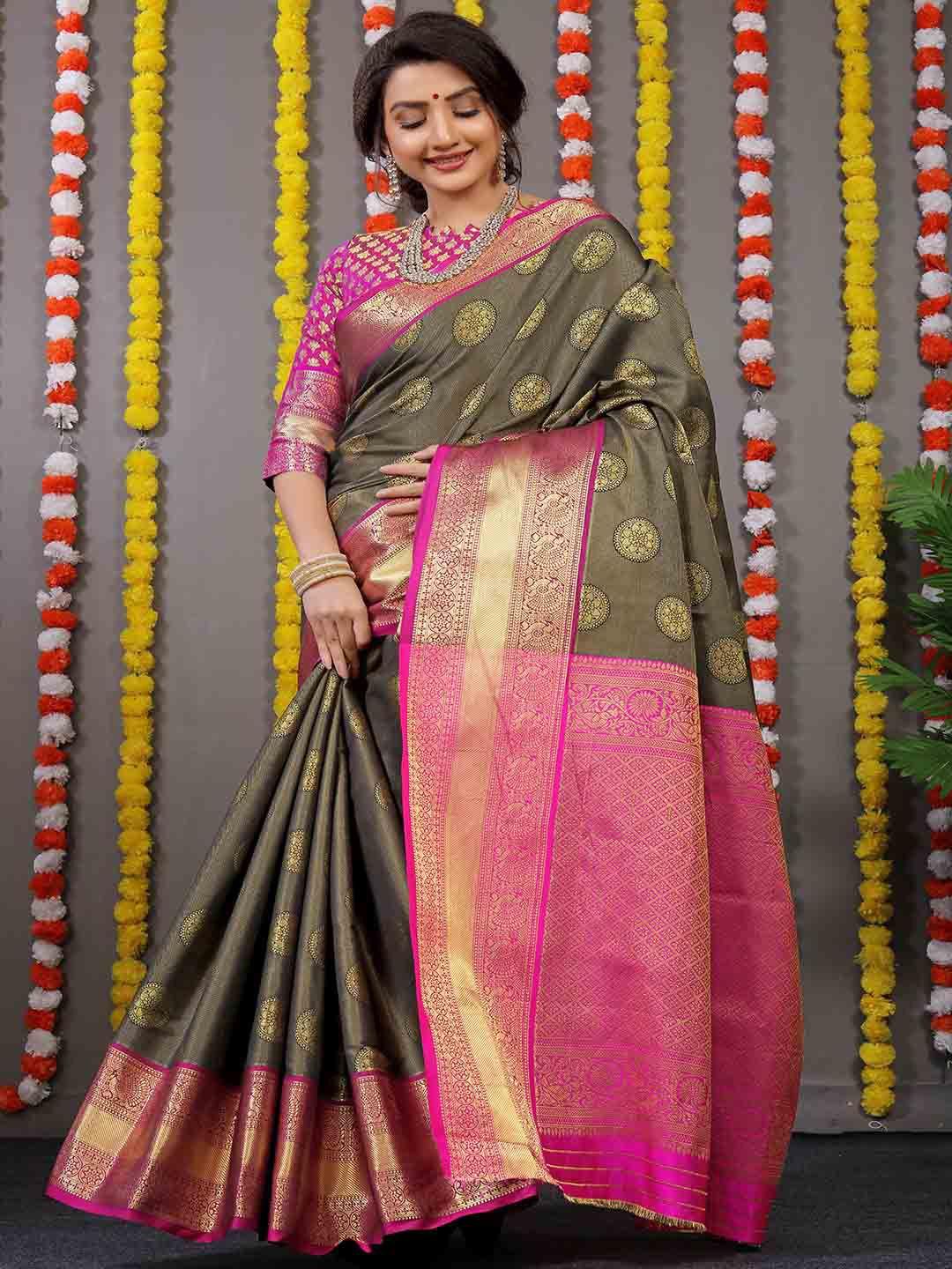 mitera ethnic motifs art silk saree