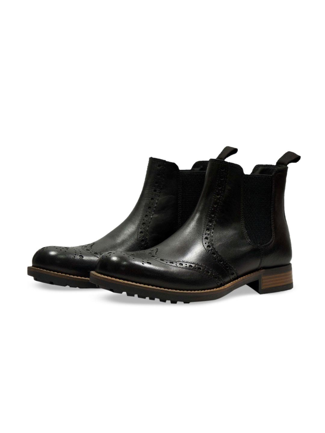 hx london men textured leather chelsea boots