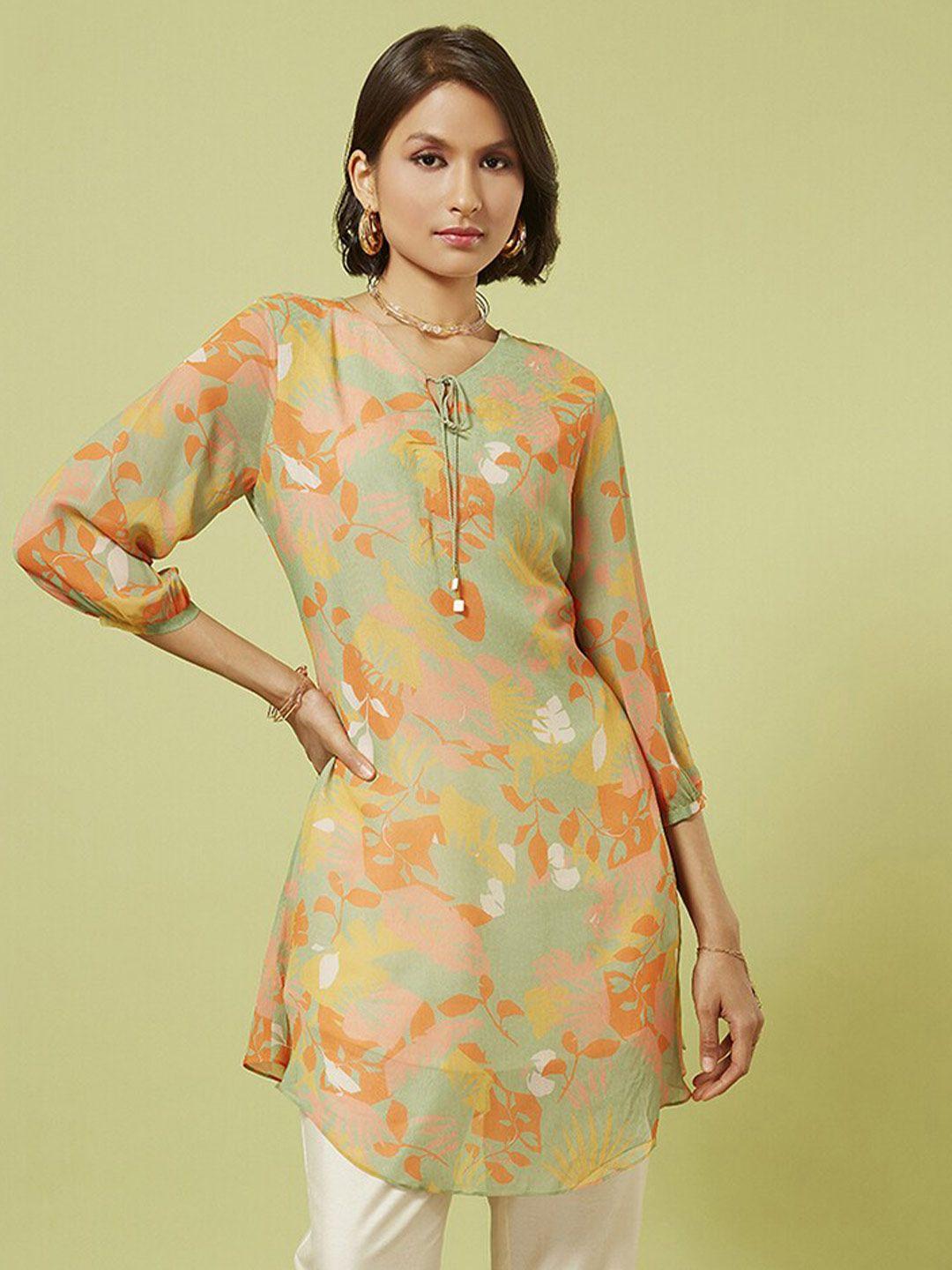 marigold lane floral printed tunic