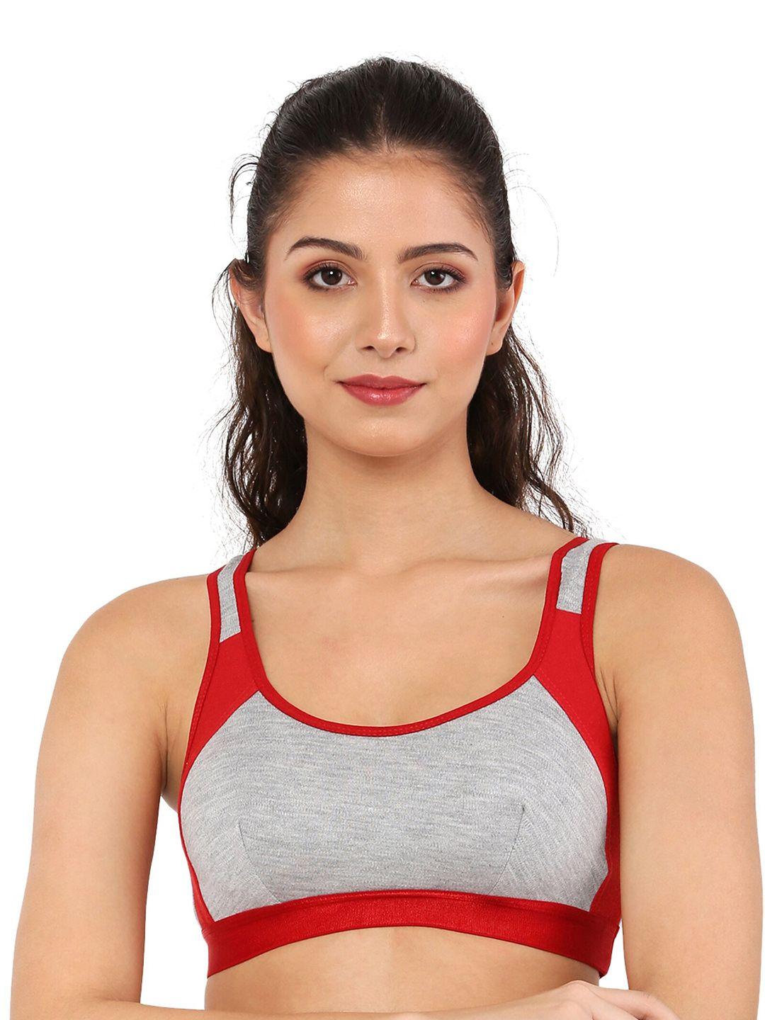 piylu colourblocked medium coverage all day comfort sports bra