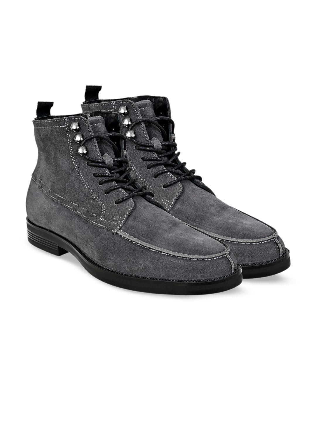 hx london men textured biker boots