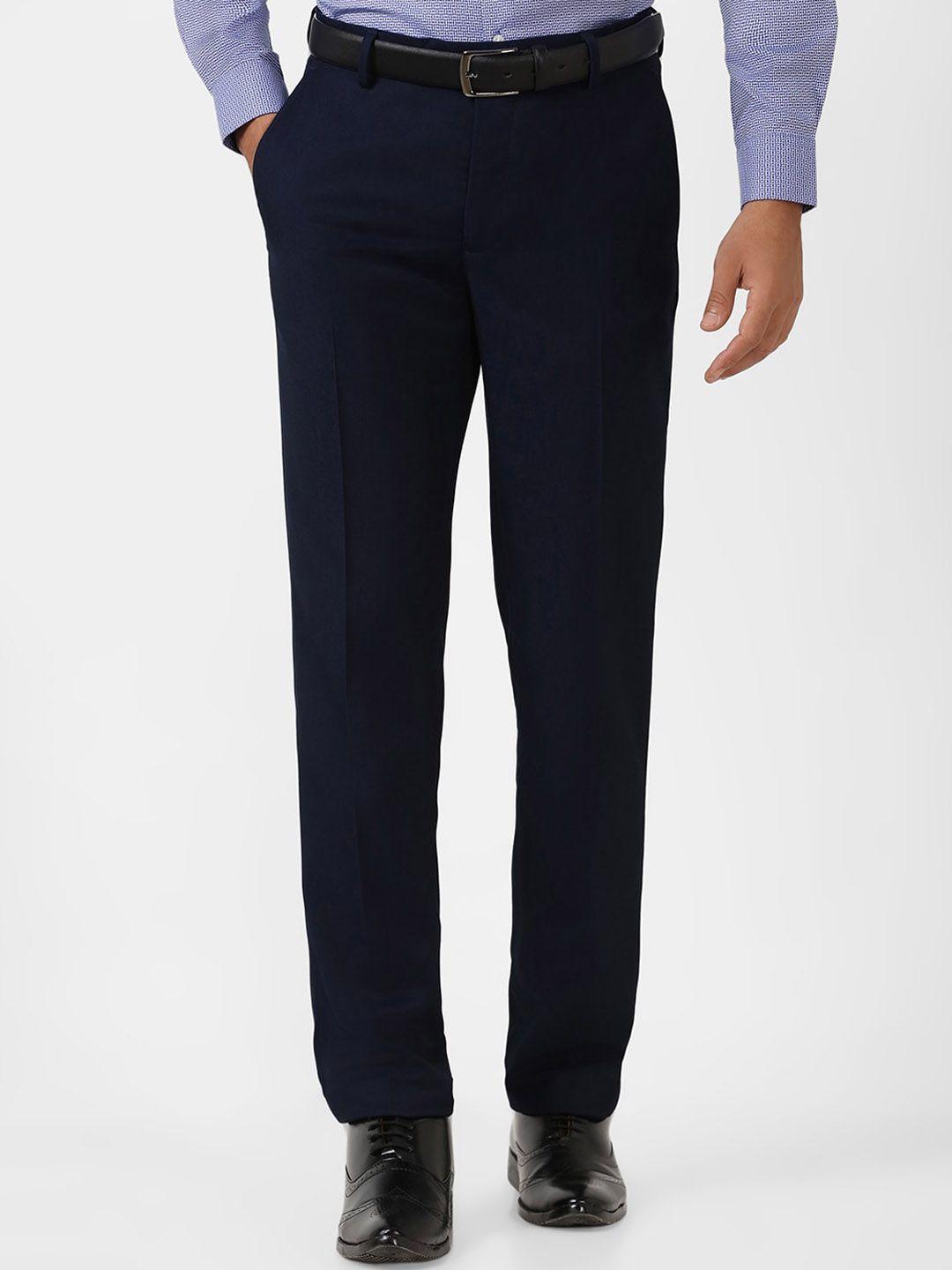 peter england elite men slim fit formal trousers