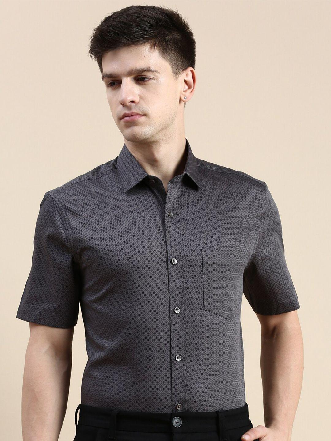 invictus  comfort slim fit micro ditsy printed formal shirt