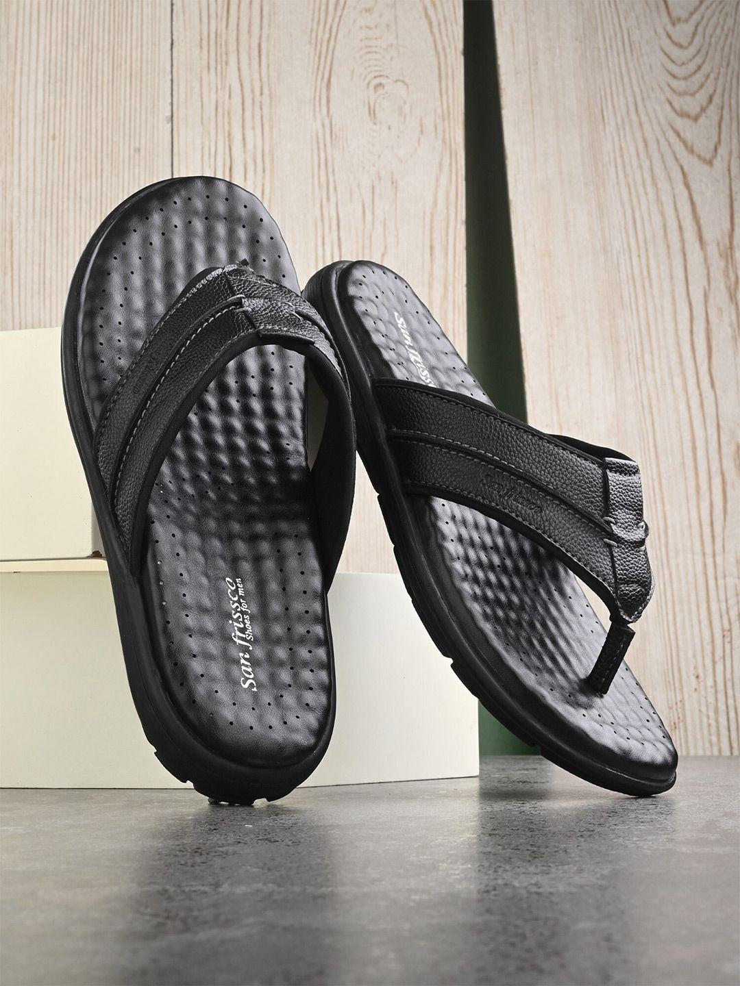 san frissco men black comfort sandals