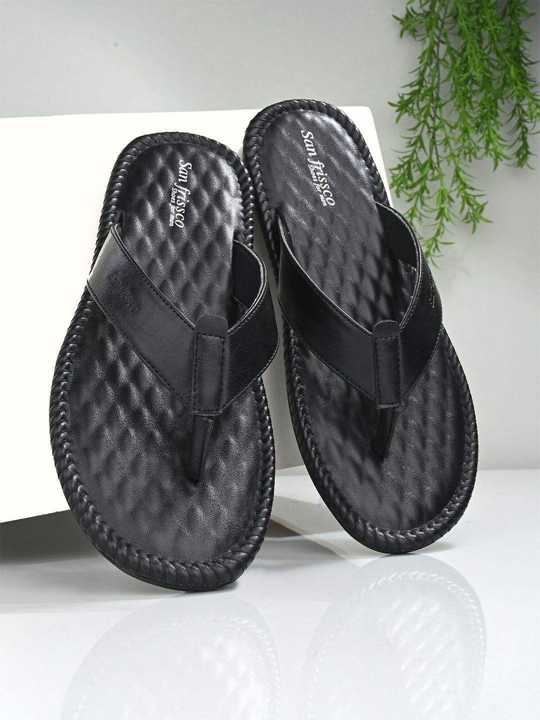 san frissco men black comfort sandals