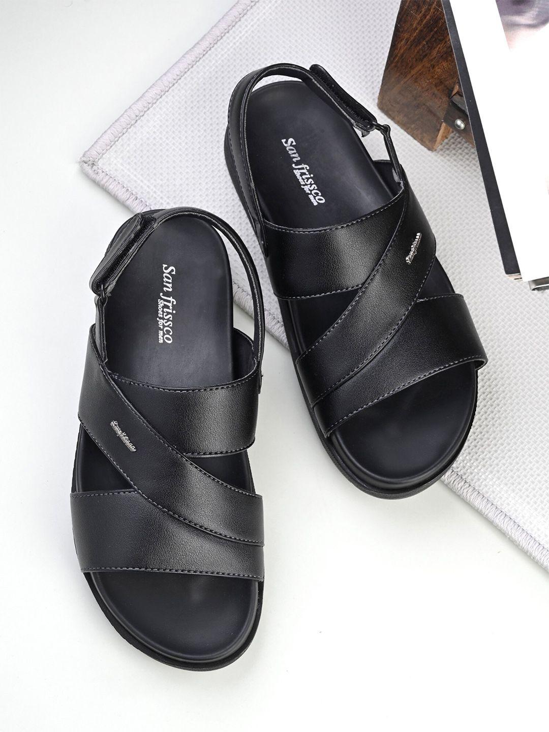 san frissco men black comfort sandals