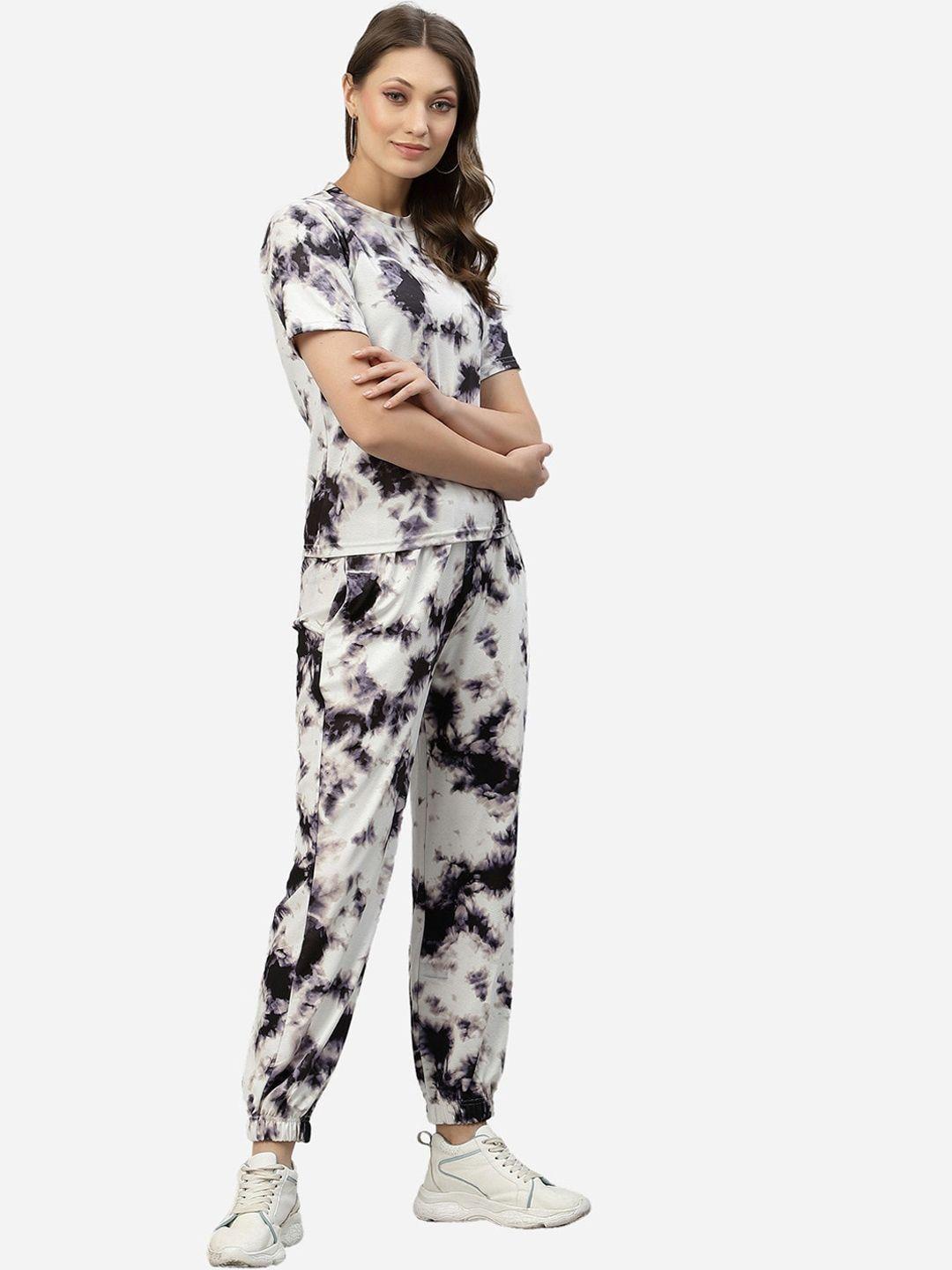 ziva fashion tie & dye t-shirt with joggers