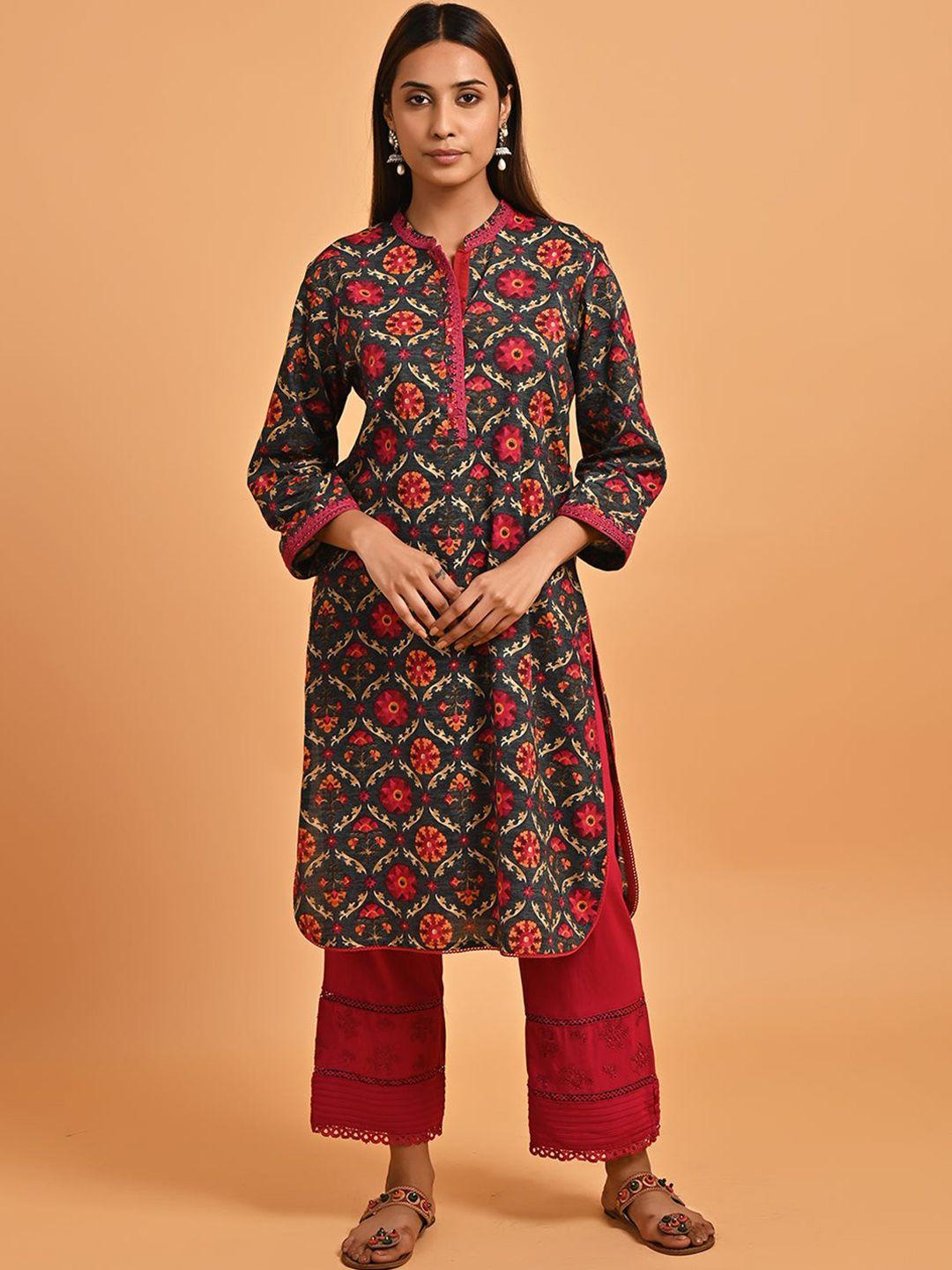 lakshita floral printed straight kurta