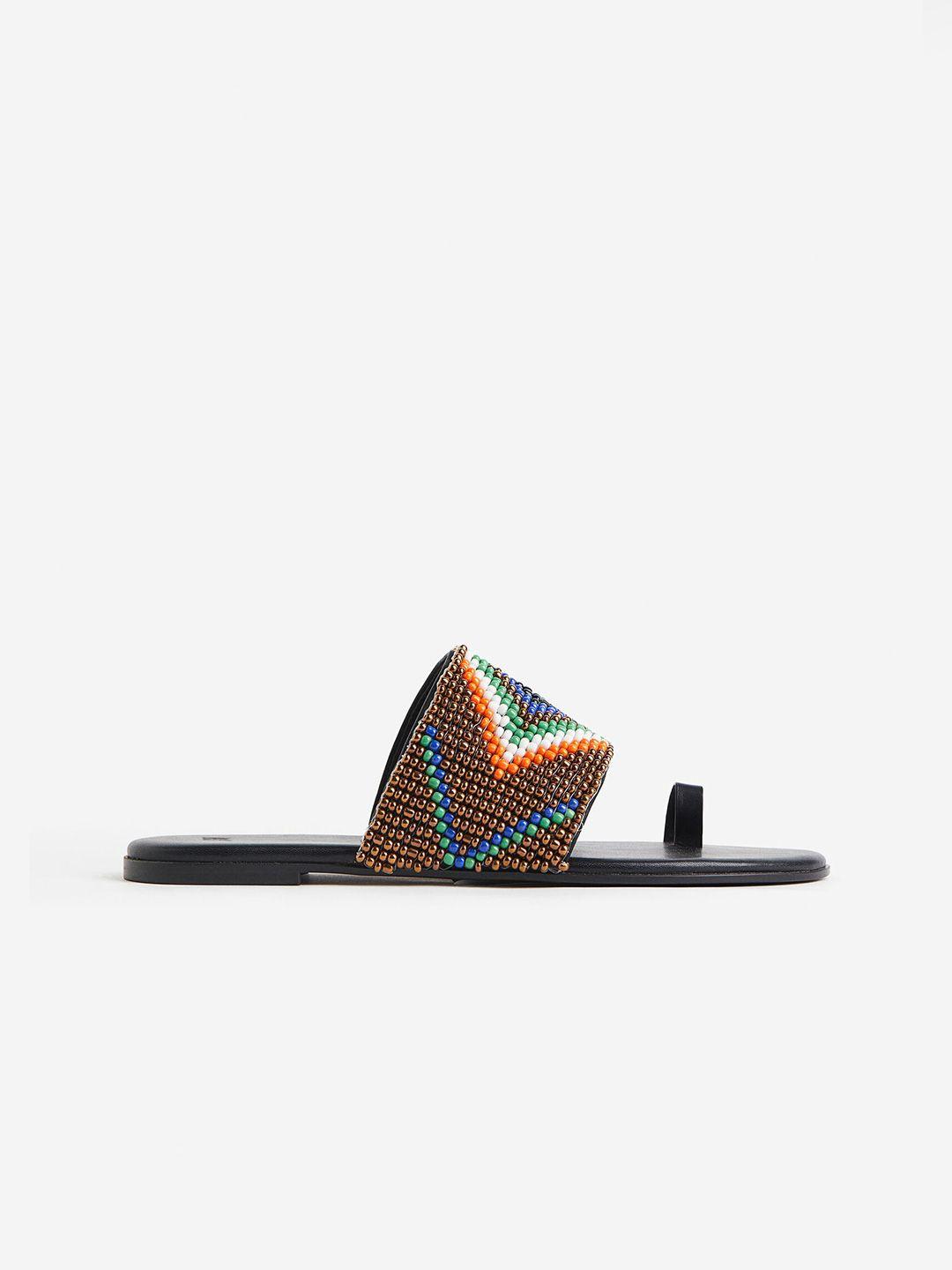 h&m toe loop slides