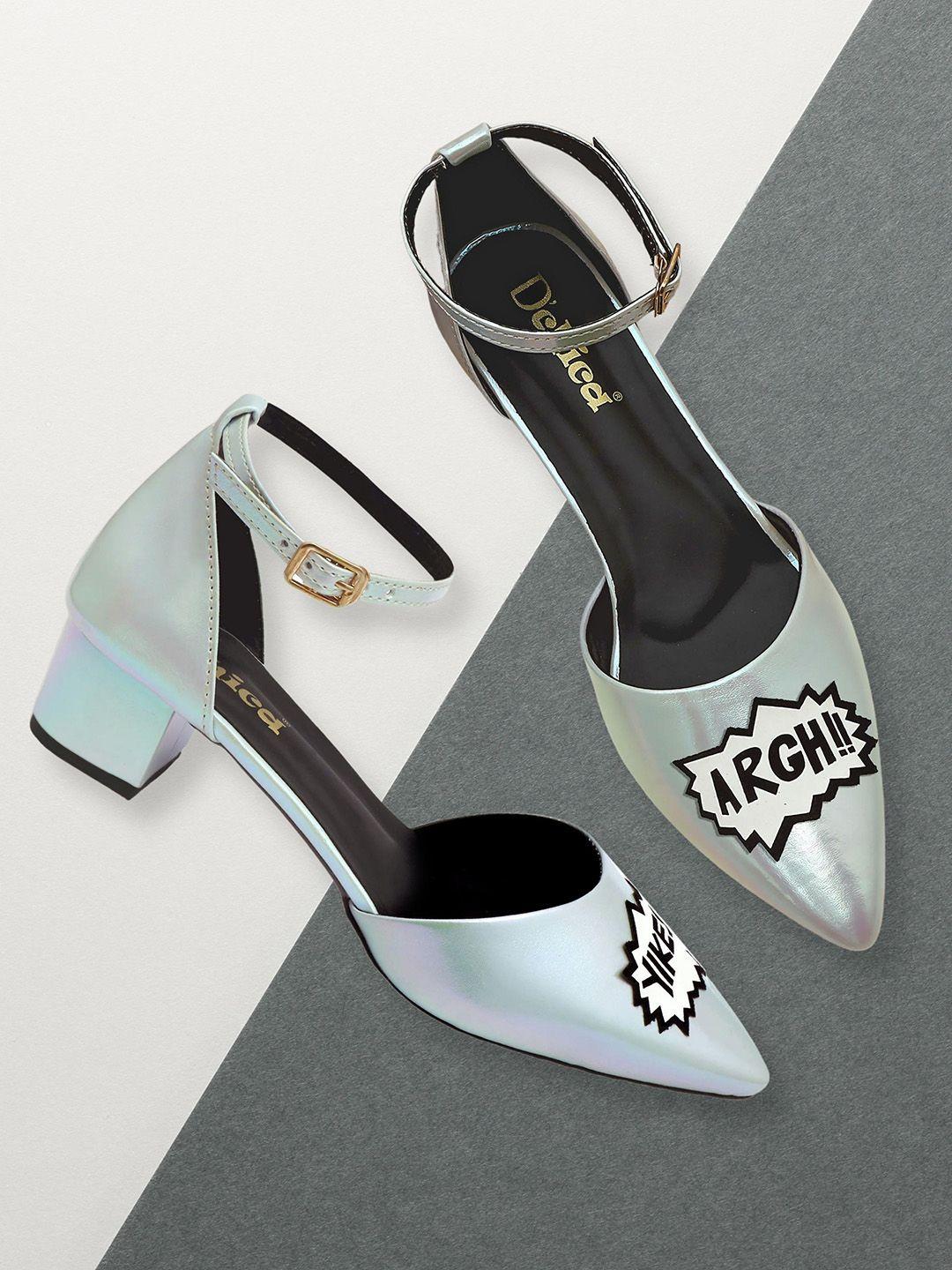 dchica printed lightweight block heel mules