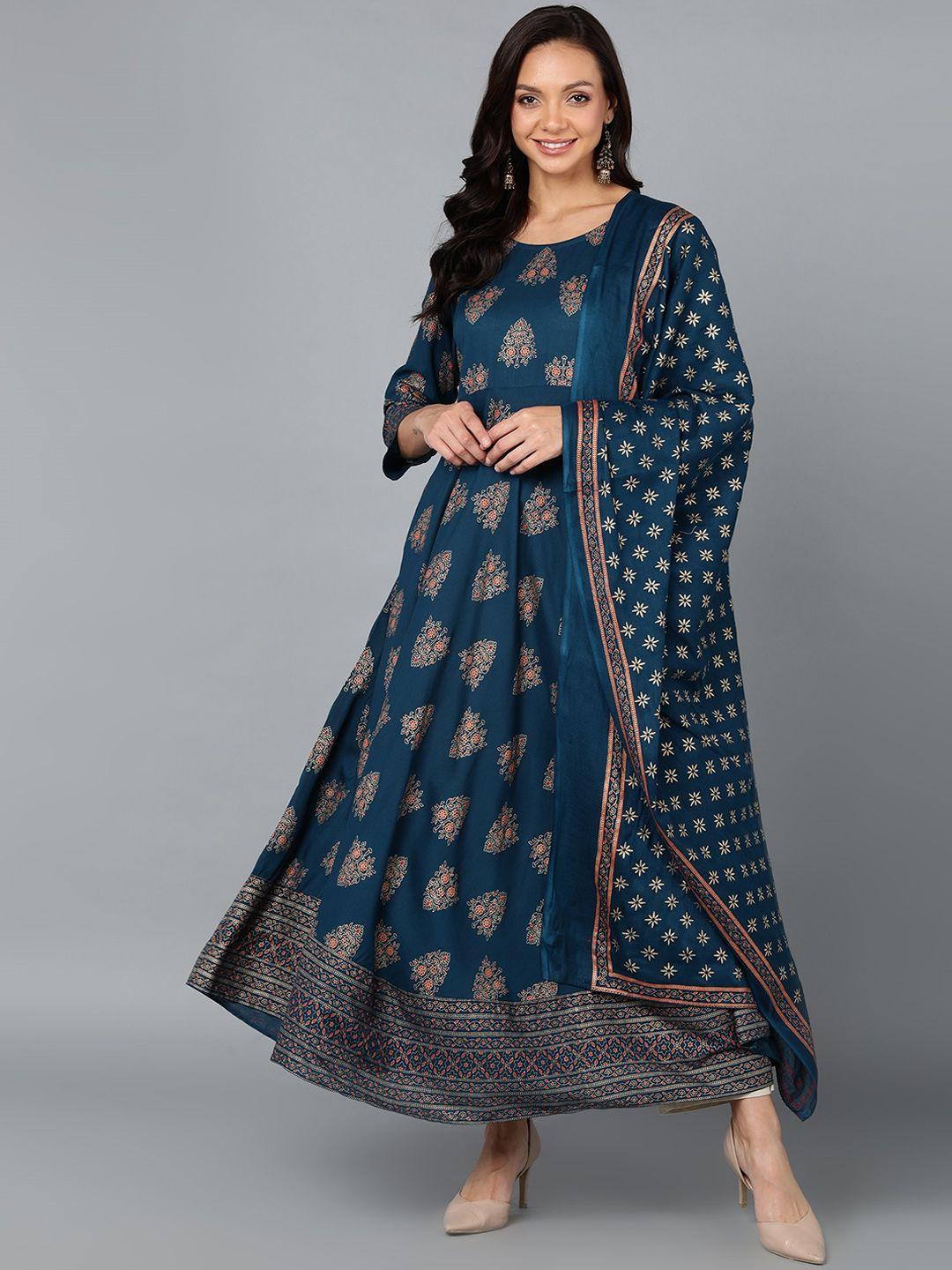 kalini ethnic motifs printed anarkali kurta