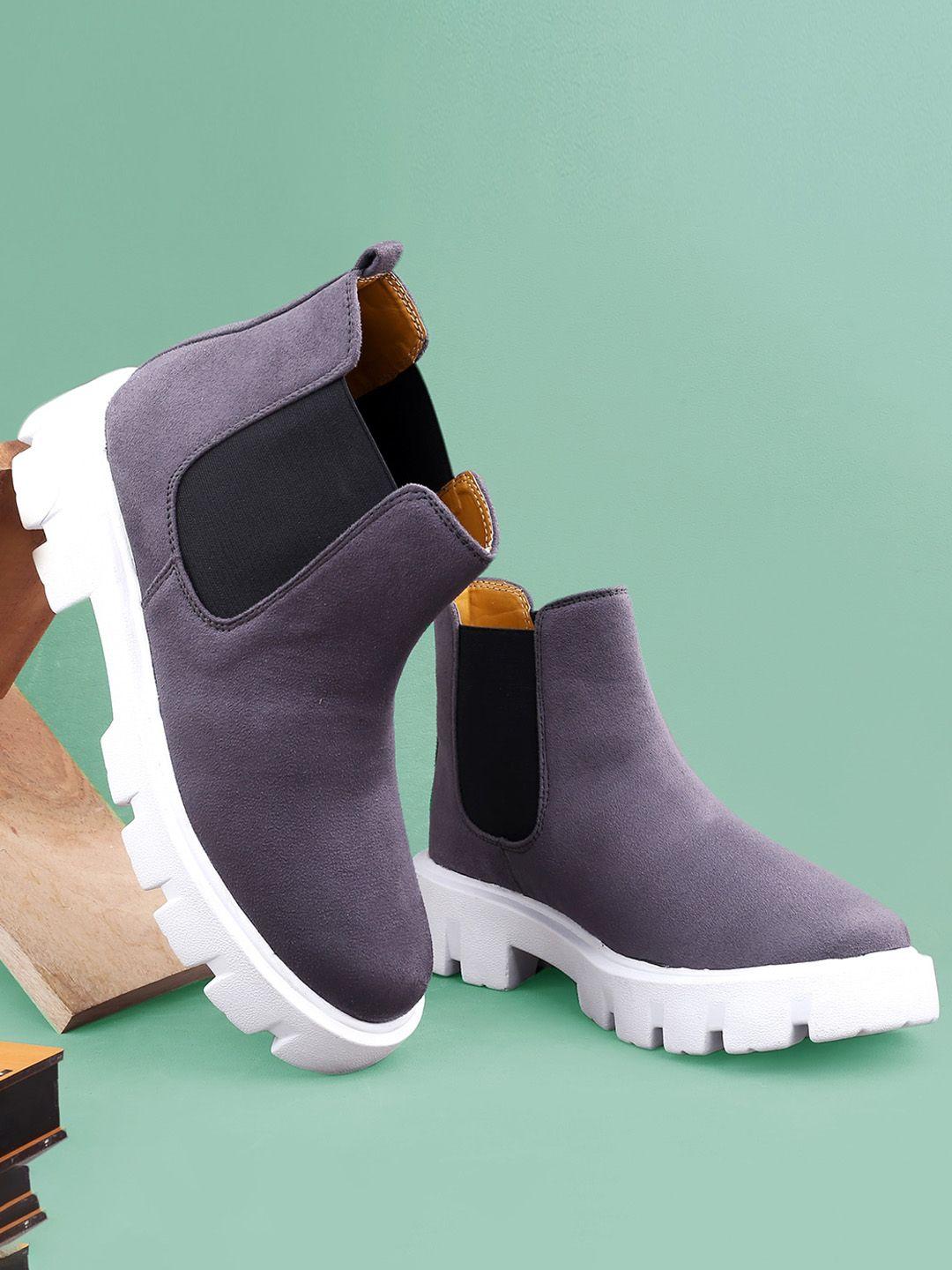 bxxy men mid-top suede chelsea boots