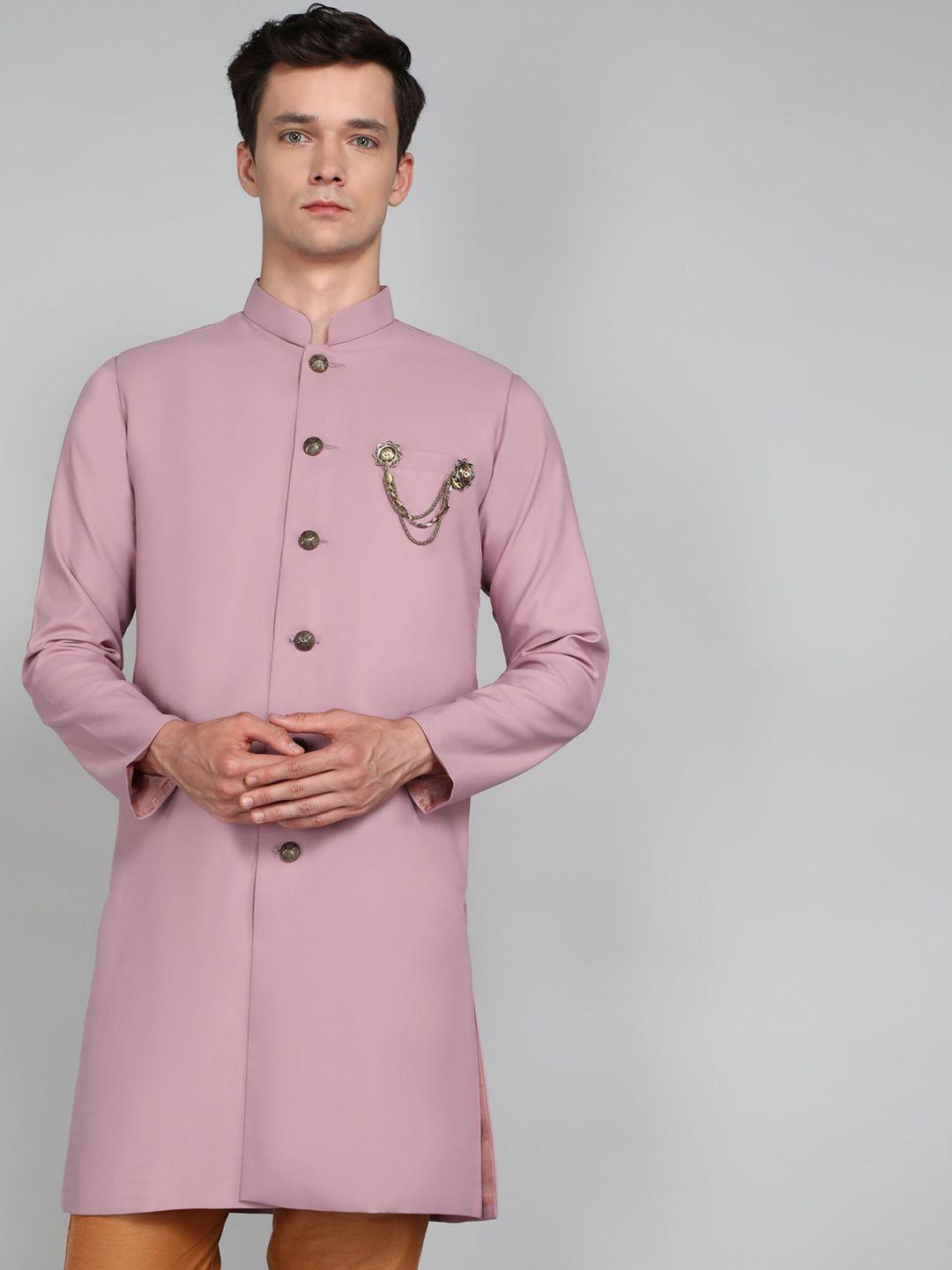 avaeta mandarin collar cotton sherwani set