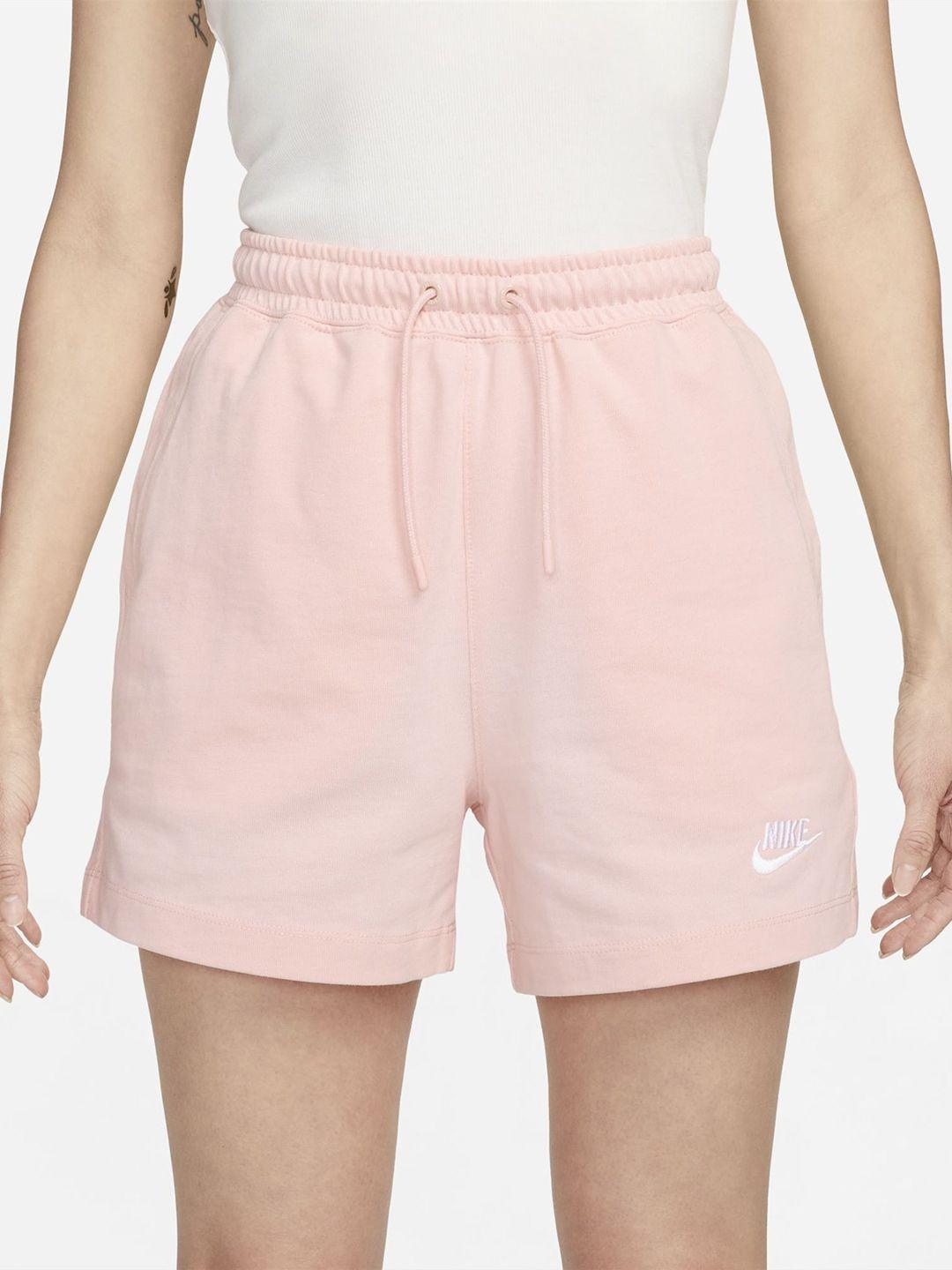 nike sportswear women logo printed jersey shorts