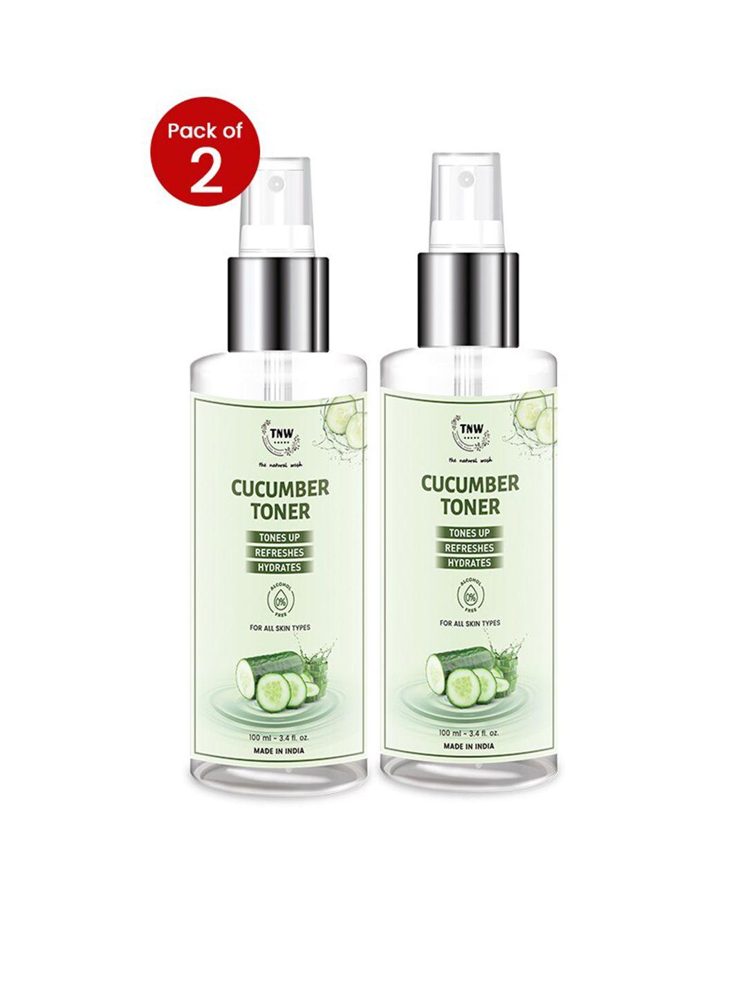 tnw the natural wash set of 2 cucumber pore tightening toner - 100ml each