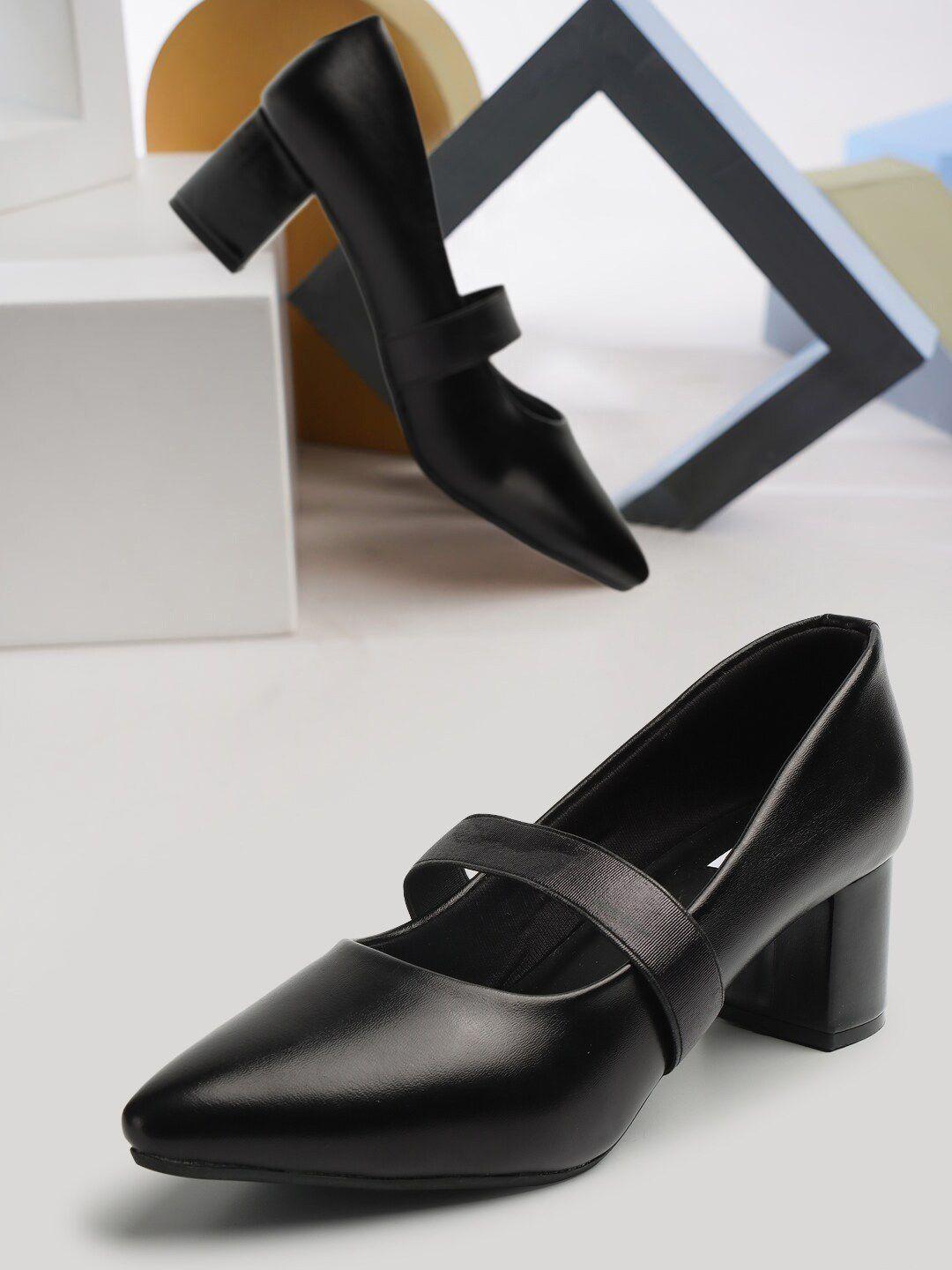 elle black block pumps