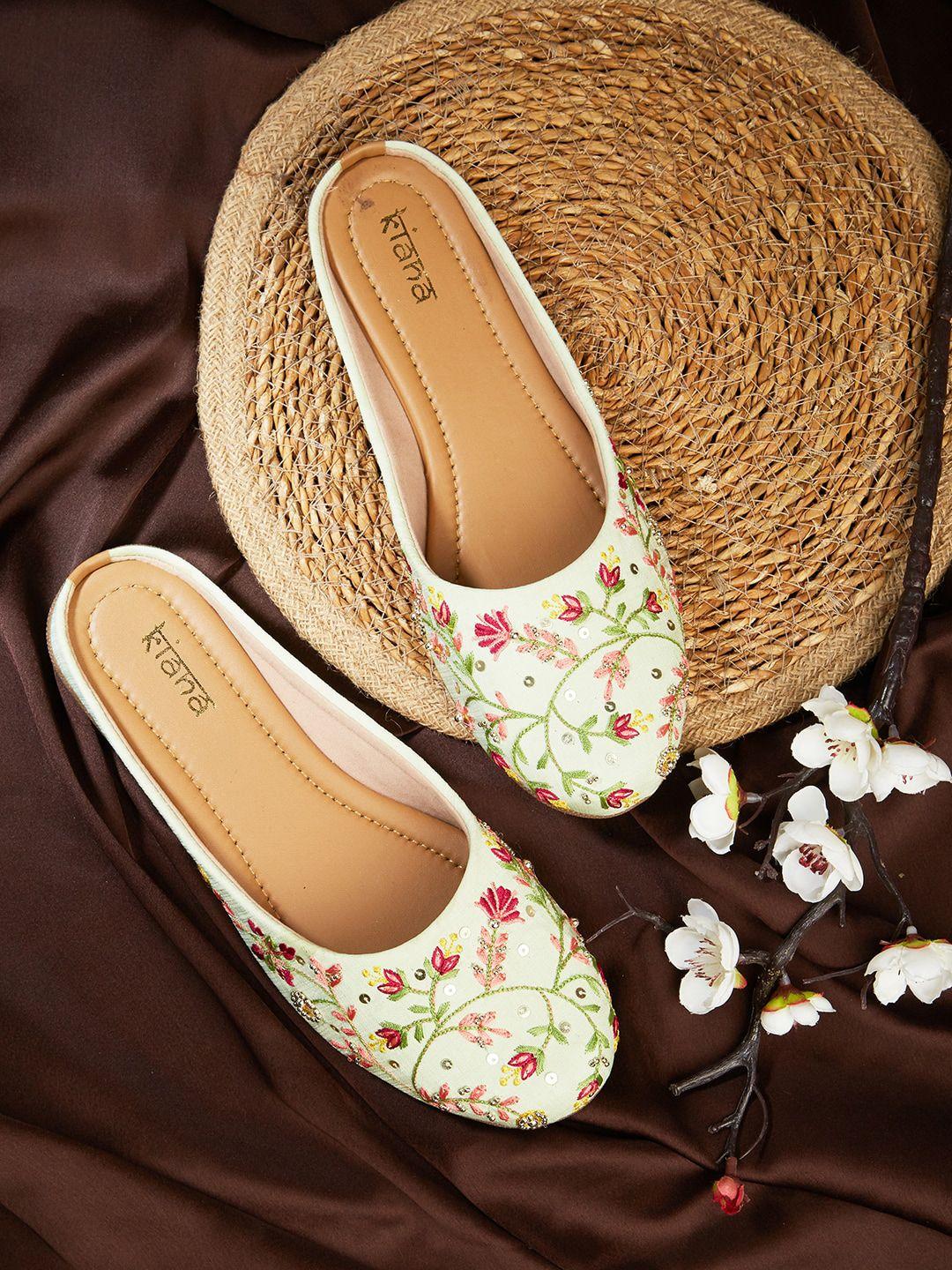 kiana embroidered ethnic mules