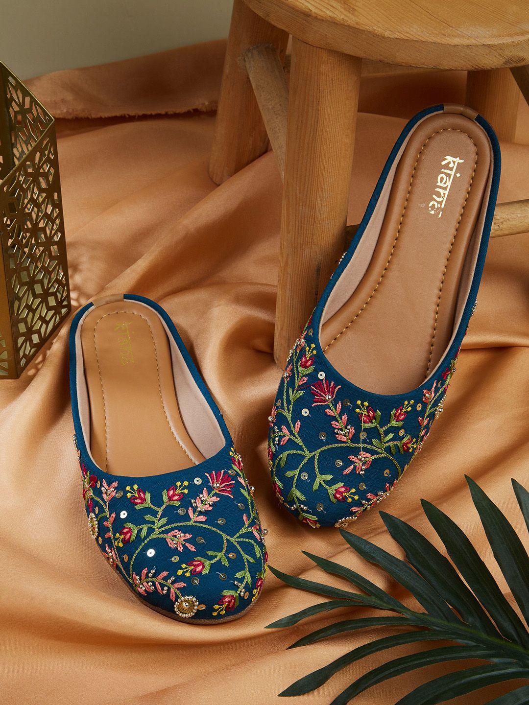 kiana embroidered ethnic mules