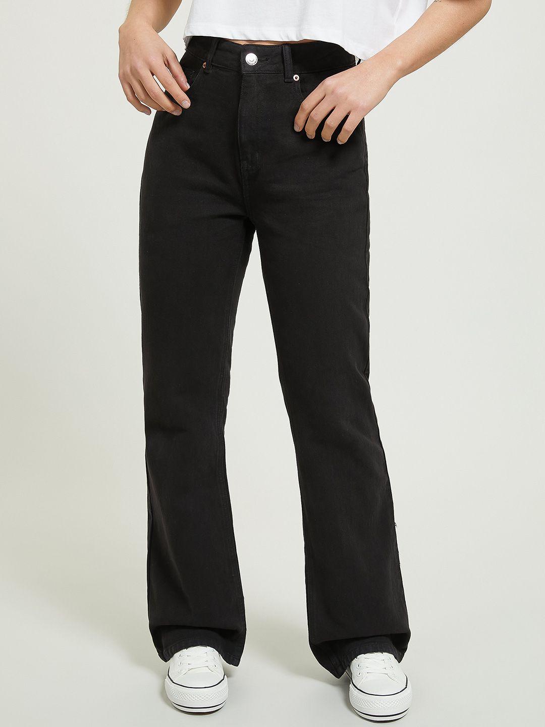 alcott cotton bootcut high-rise jeans